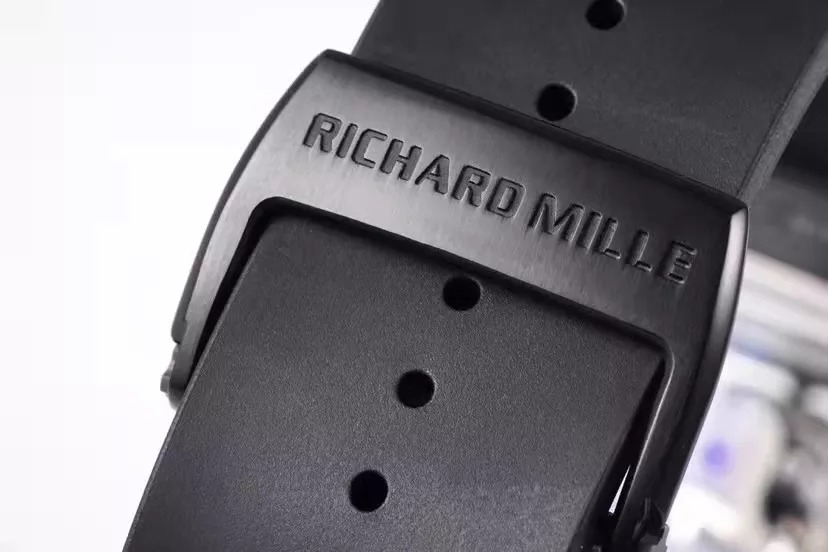 RM 52-01 Skull Black Dial Black Bezel Black Rubber Strap JB Tourbillon