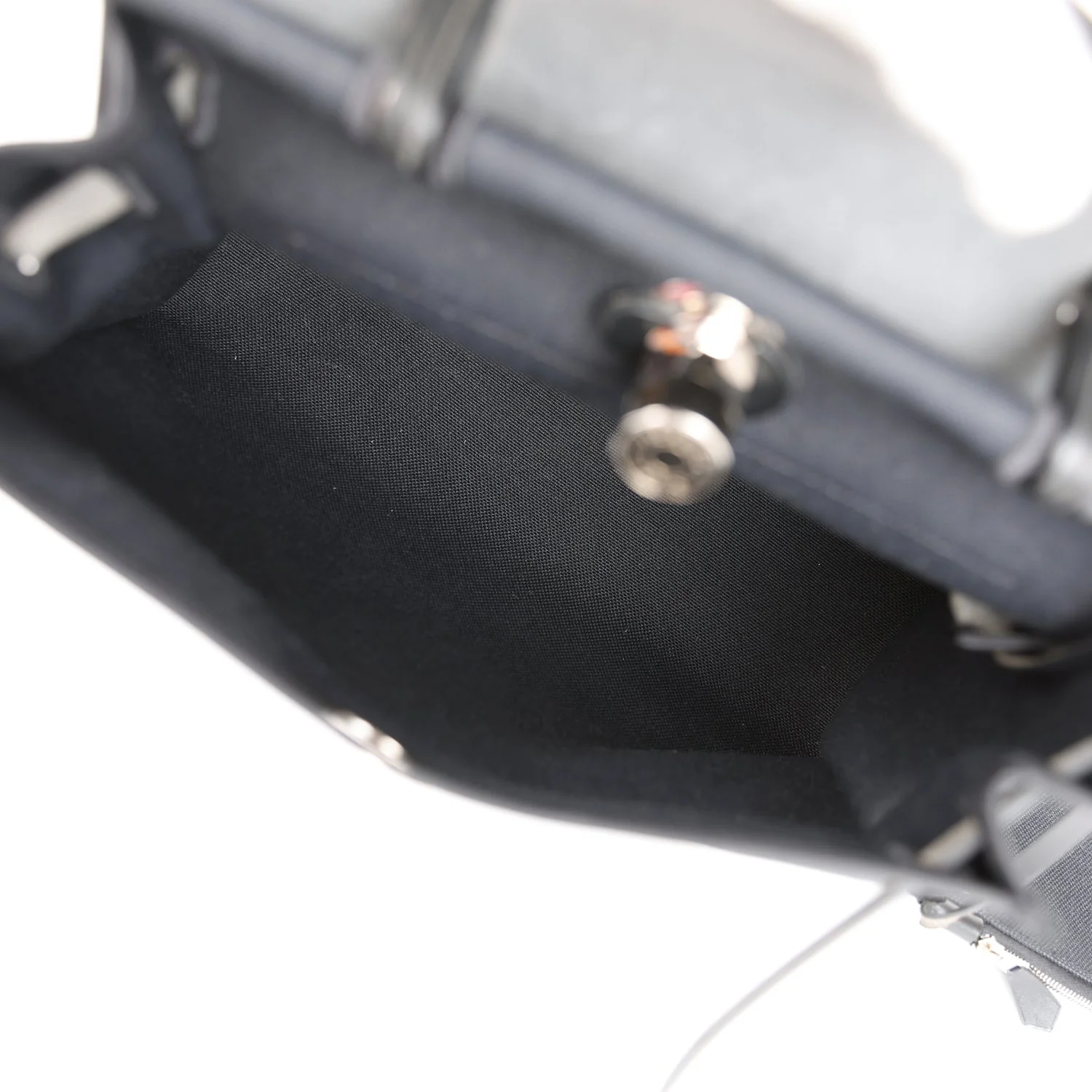 Pre-owned Hermes Herbag Zip PM 31 Black Toile H Berline Hunter Palladium Hardware