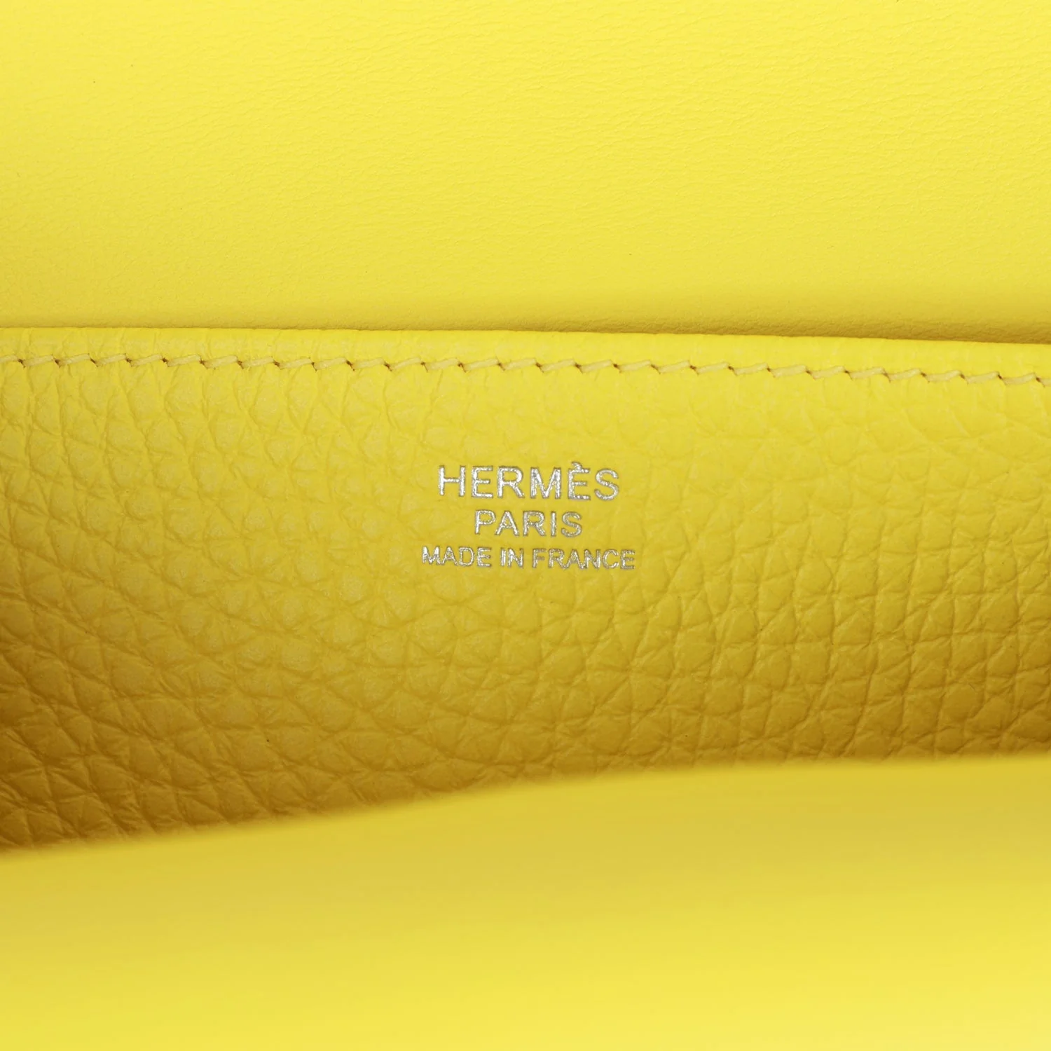 Hermes Halzan 25 Lime Clemence Palladium Hardware