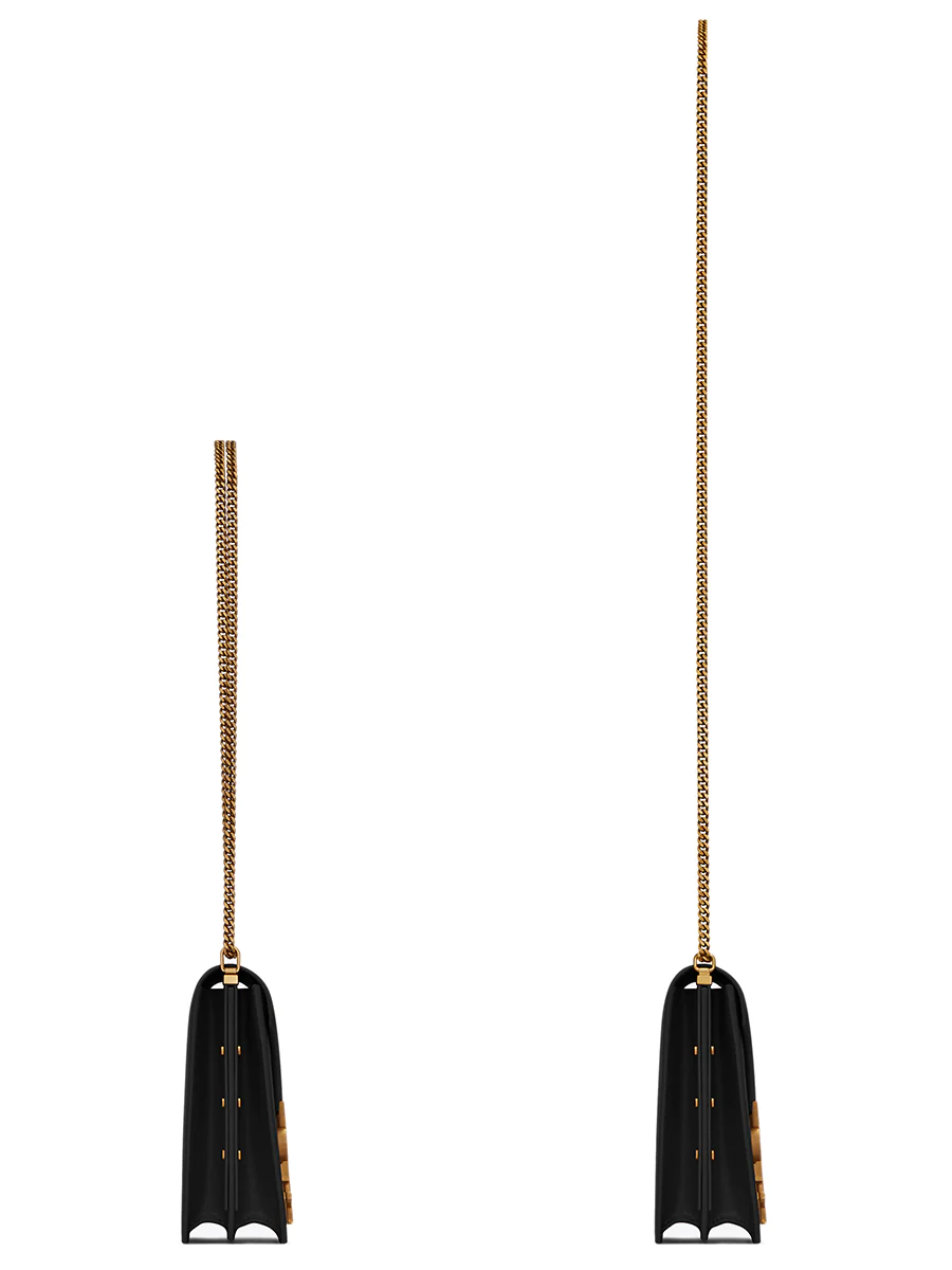 Cassandra Medium Chain Bag in Grain de Poudre Embossed Leather