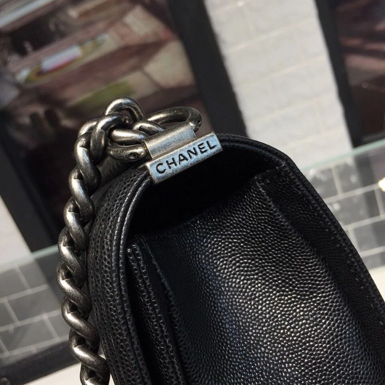 Chanel Boy Handbag Silver Hardware Black For Women, Women’s Handbags, Shoulder And Crossbody Bags 9.8in/25cm A67086