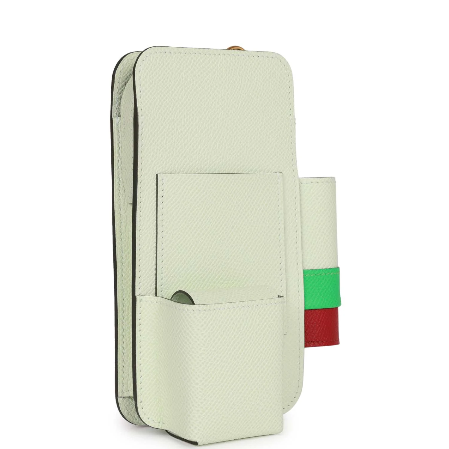 Hermes HermesWay Telephone Crossbody Vert Fizz, Vert Comics and Rubis Epsom Gold Hardware
