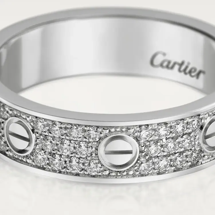 LOVE WEDDING BAND, DIAMOND-PAVED