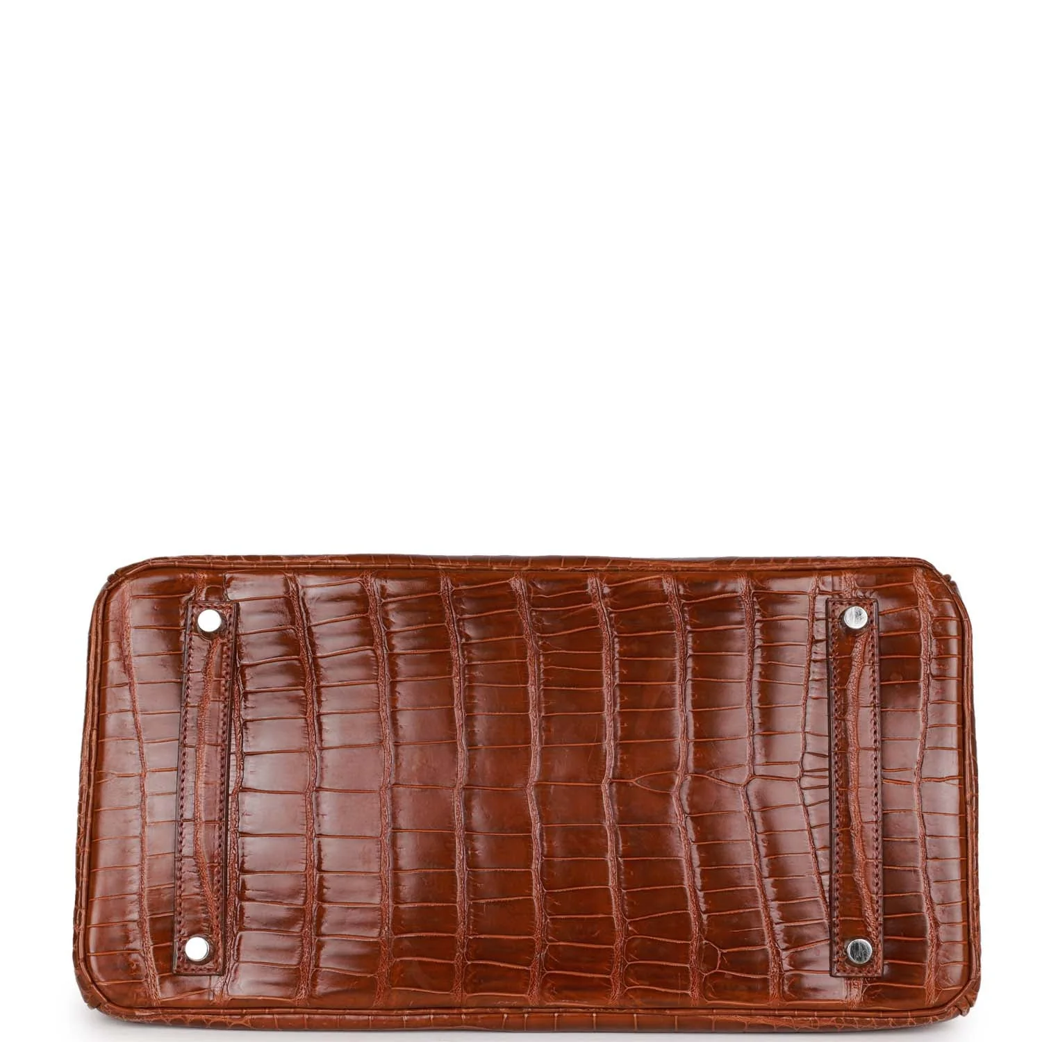 Pre-owned Hermes Birkin 35 Miel Shiny Porosus Crocodile Palladium Hardware