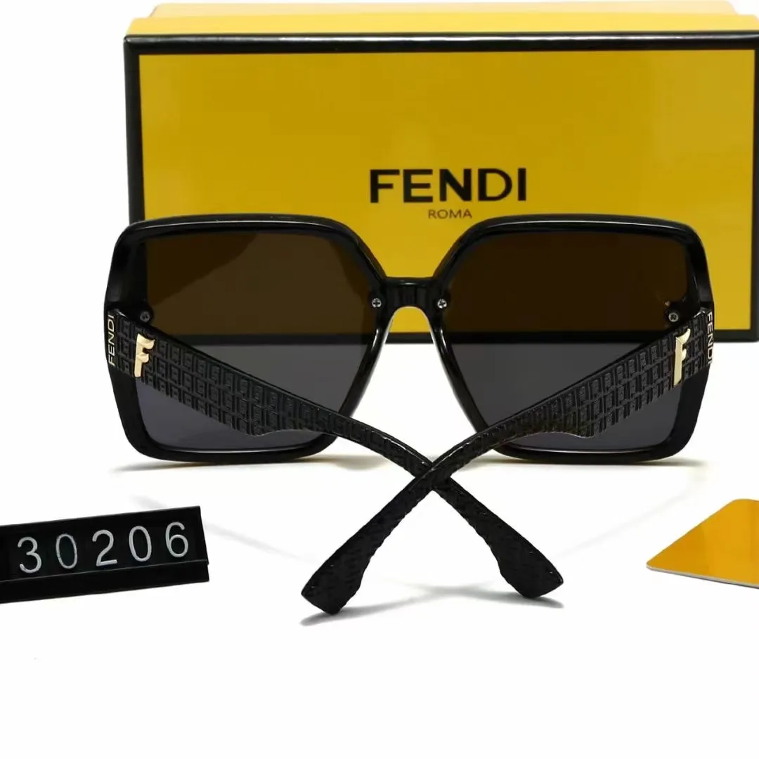 4-color fashion double F letter LOGO polarized sunglasses