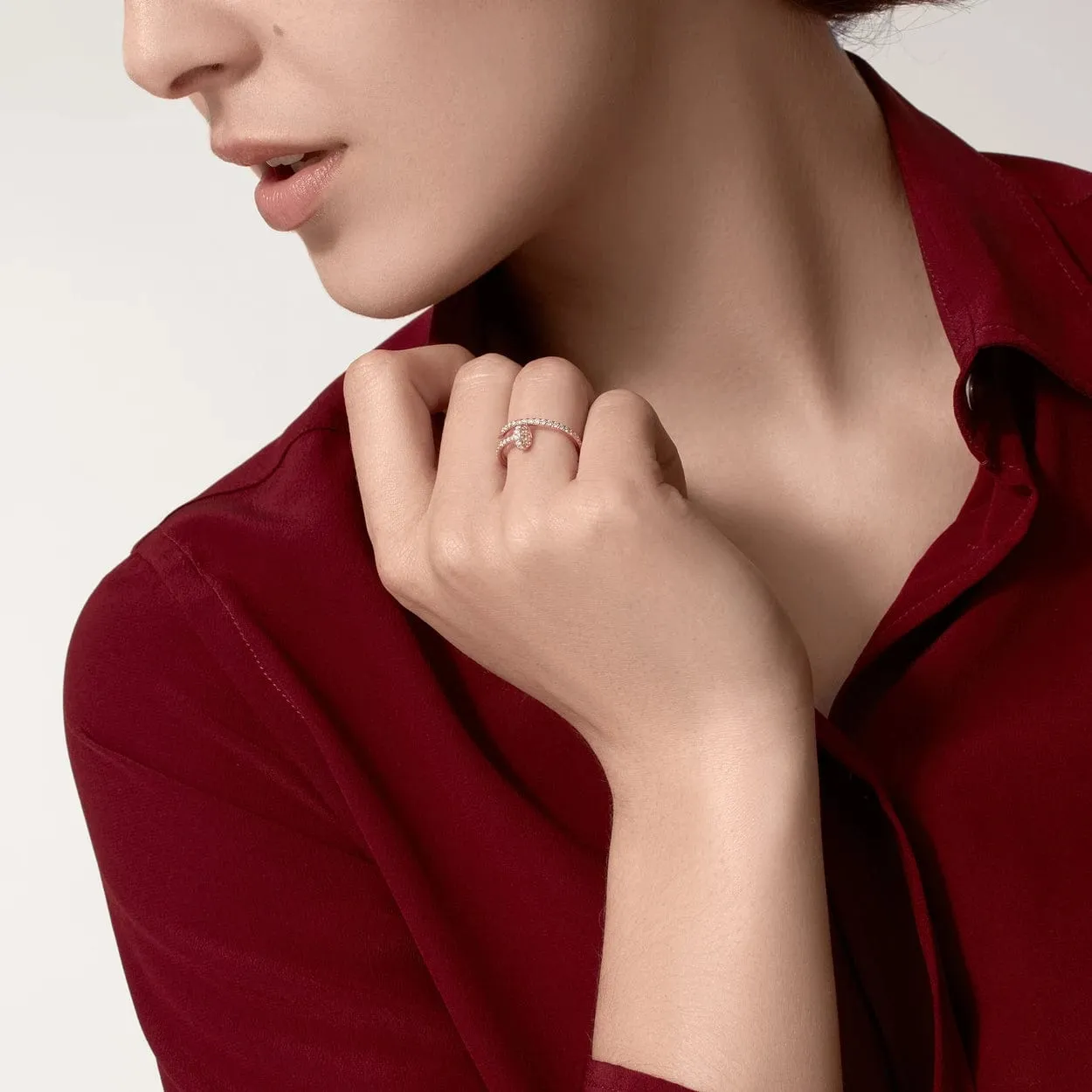 car Inspired Juste Un Clou Nail Ring-Diamond Paved