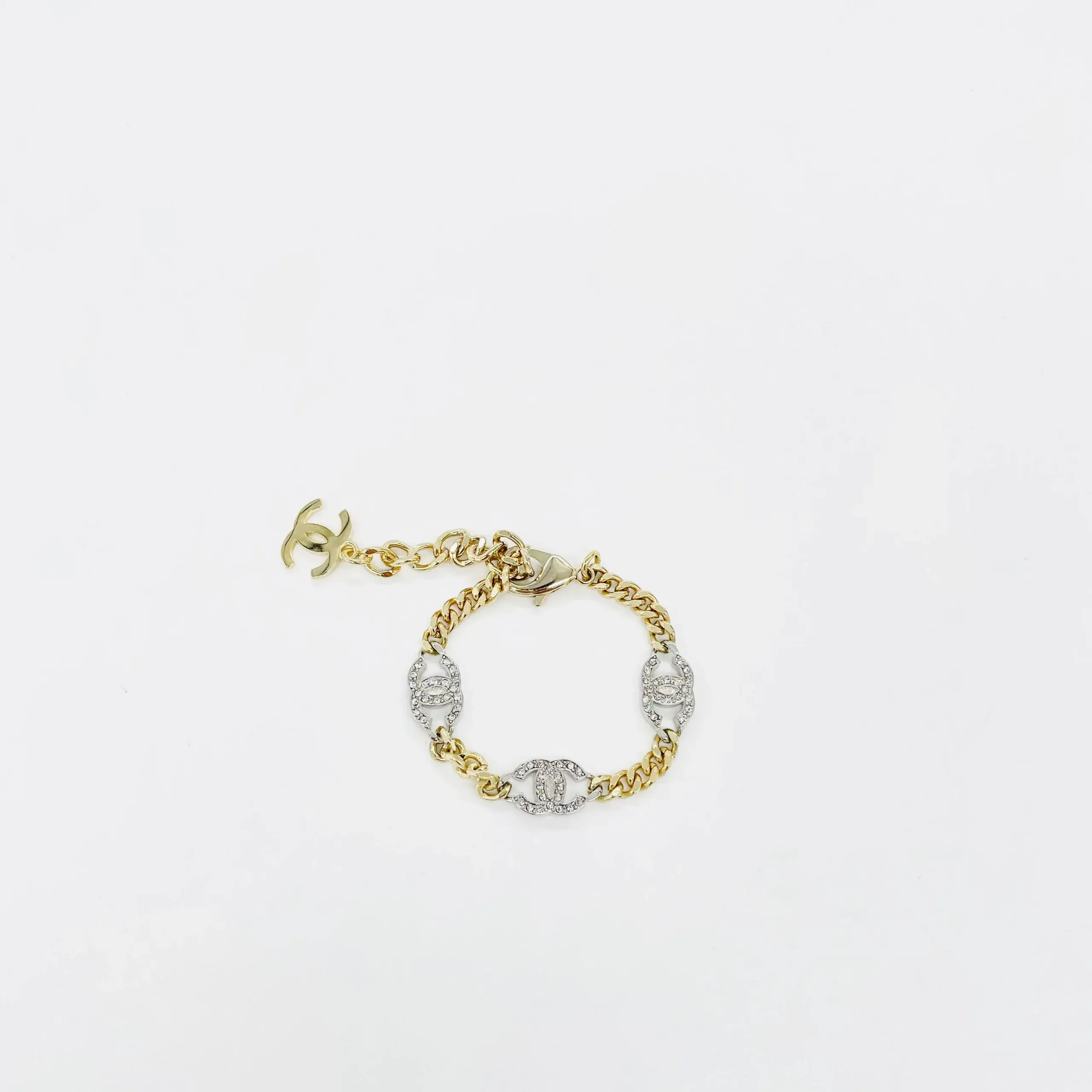 CHANEL Gold Classic Logo Bracelet