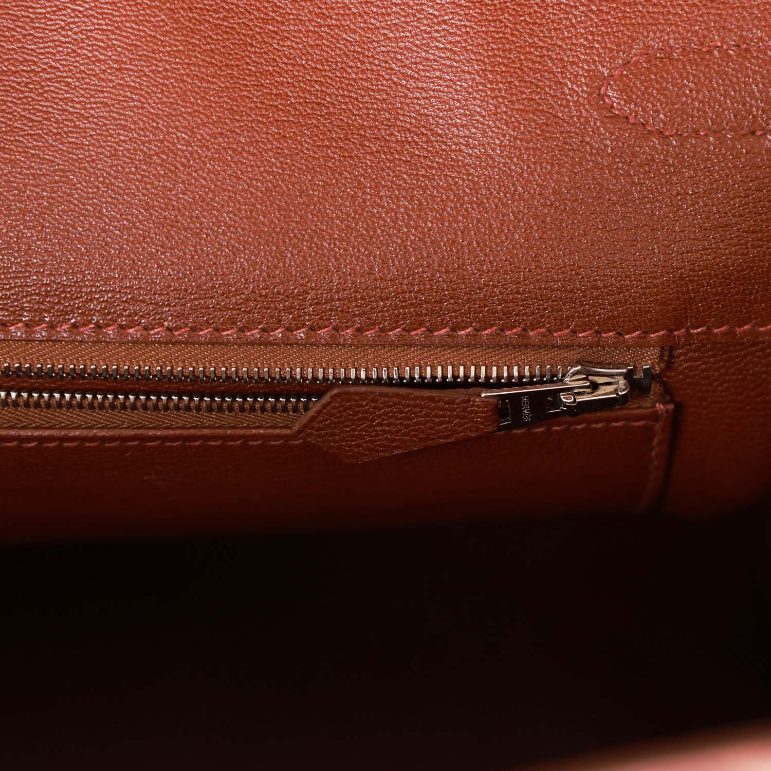 Pre-owned Hermes Birkin 35 Miel Shiny Porosus Crocodile Palladium Hardware