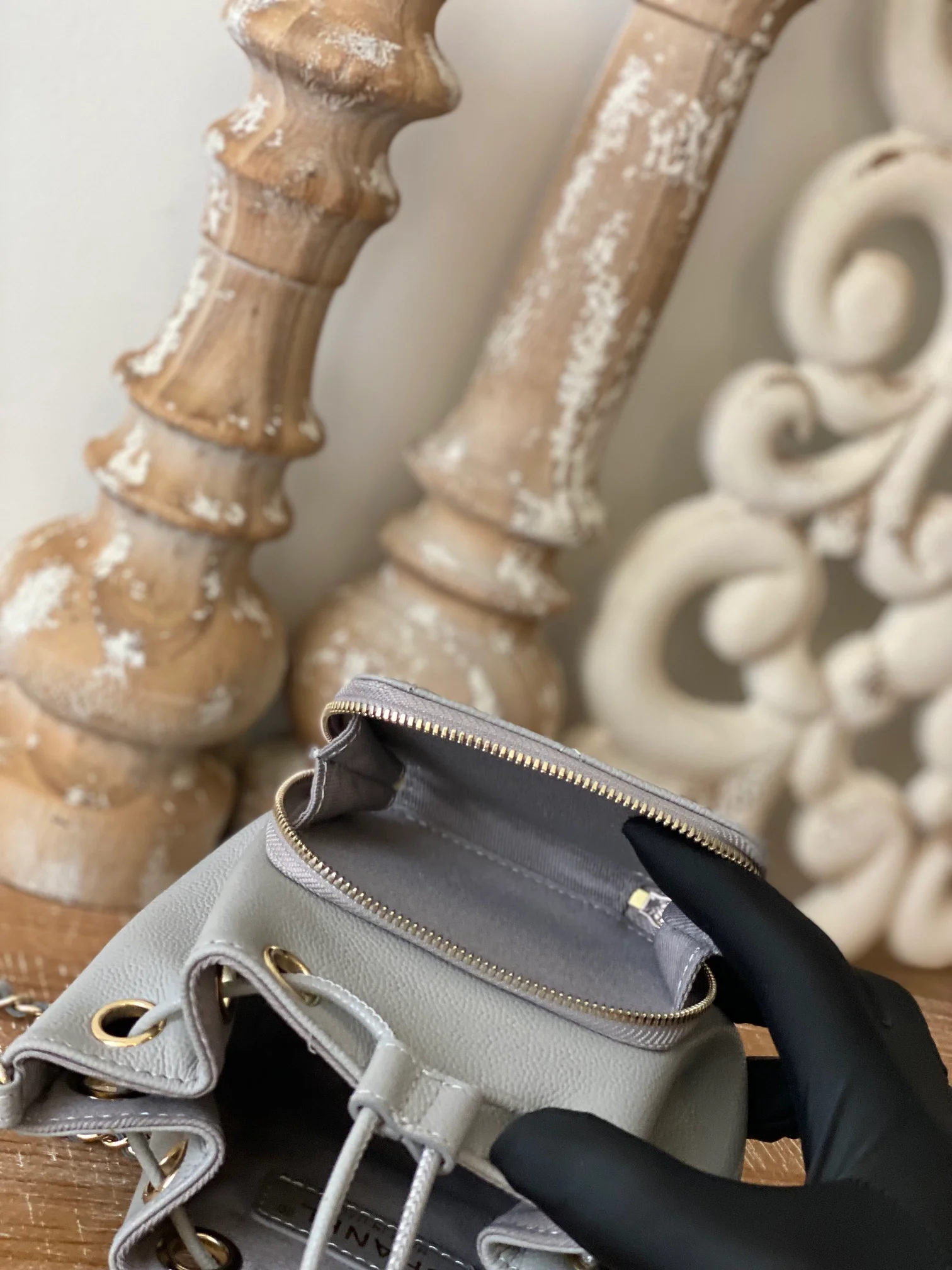 Chanel Mini Bucket Bag With Strap Gray For Women, Women’s Bags 4.9in/12.5cm