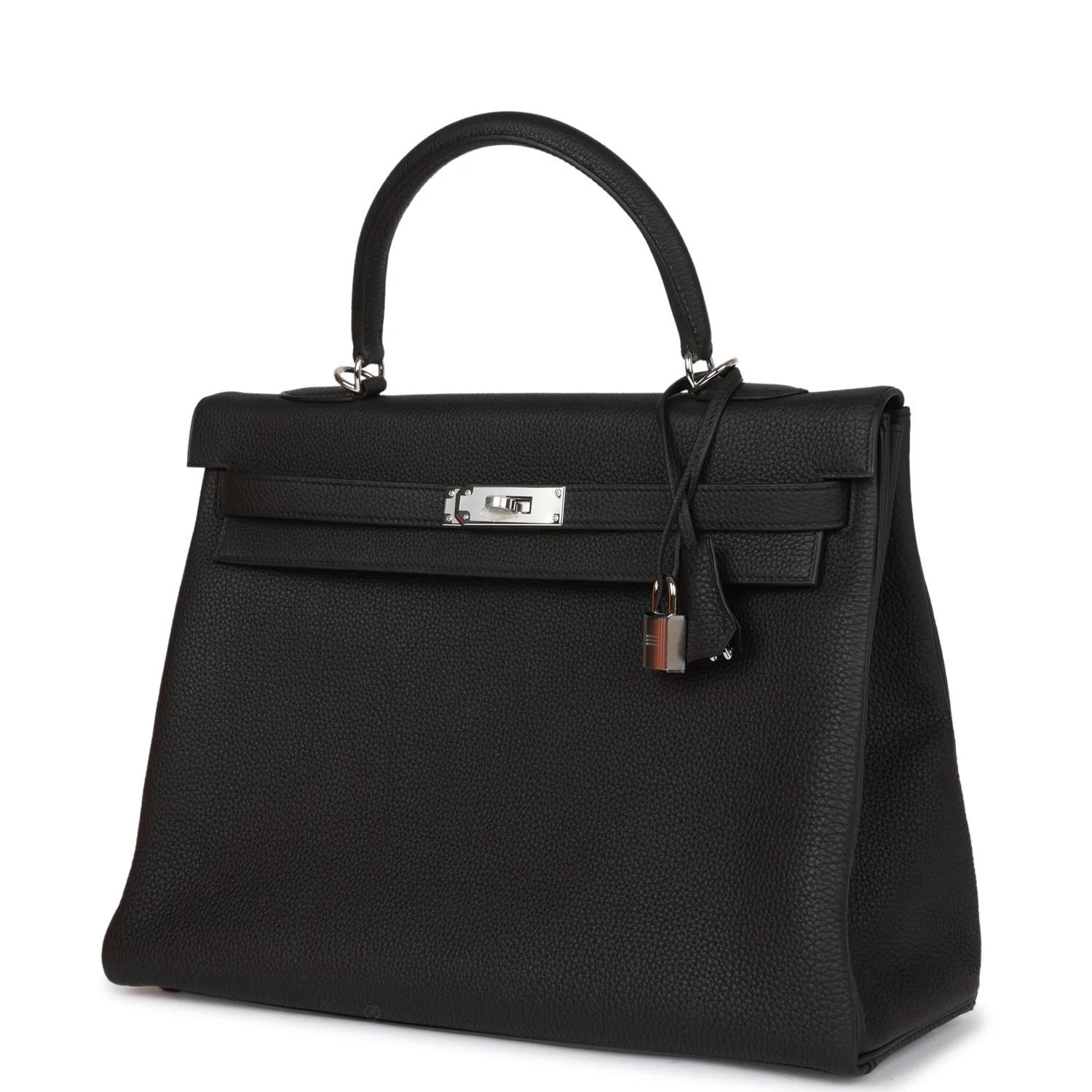 Hermes Kelly Retourne 35 Black Togo Palladium Hardware