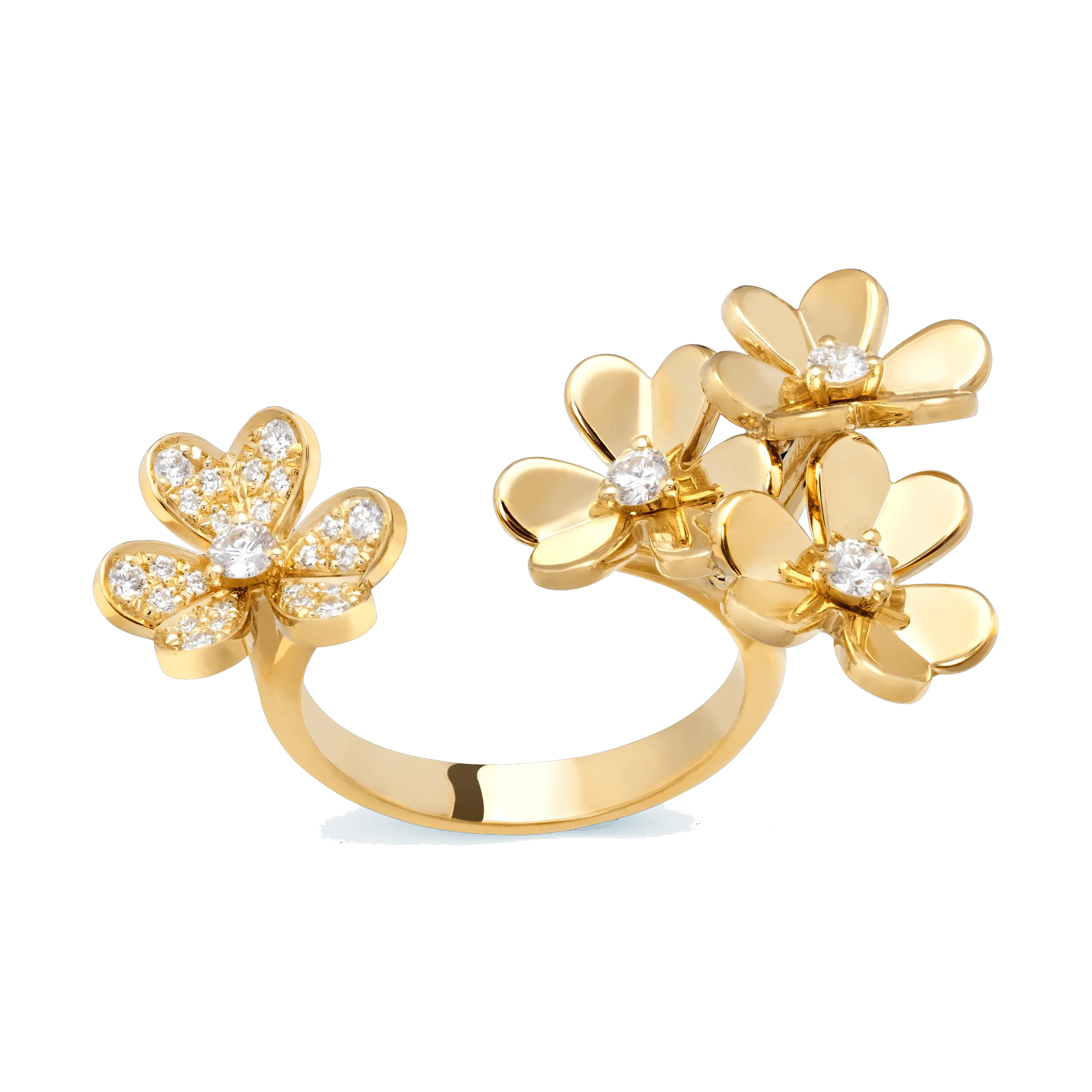 Gold flower ring