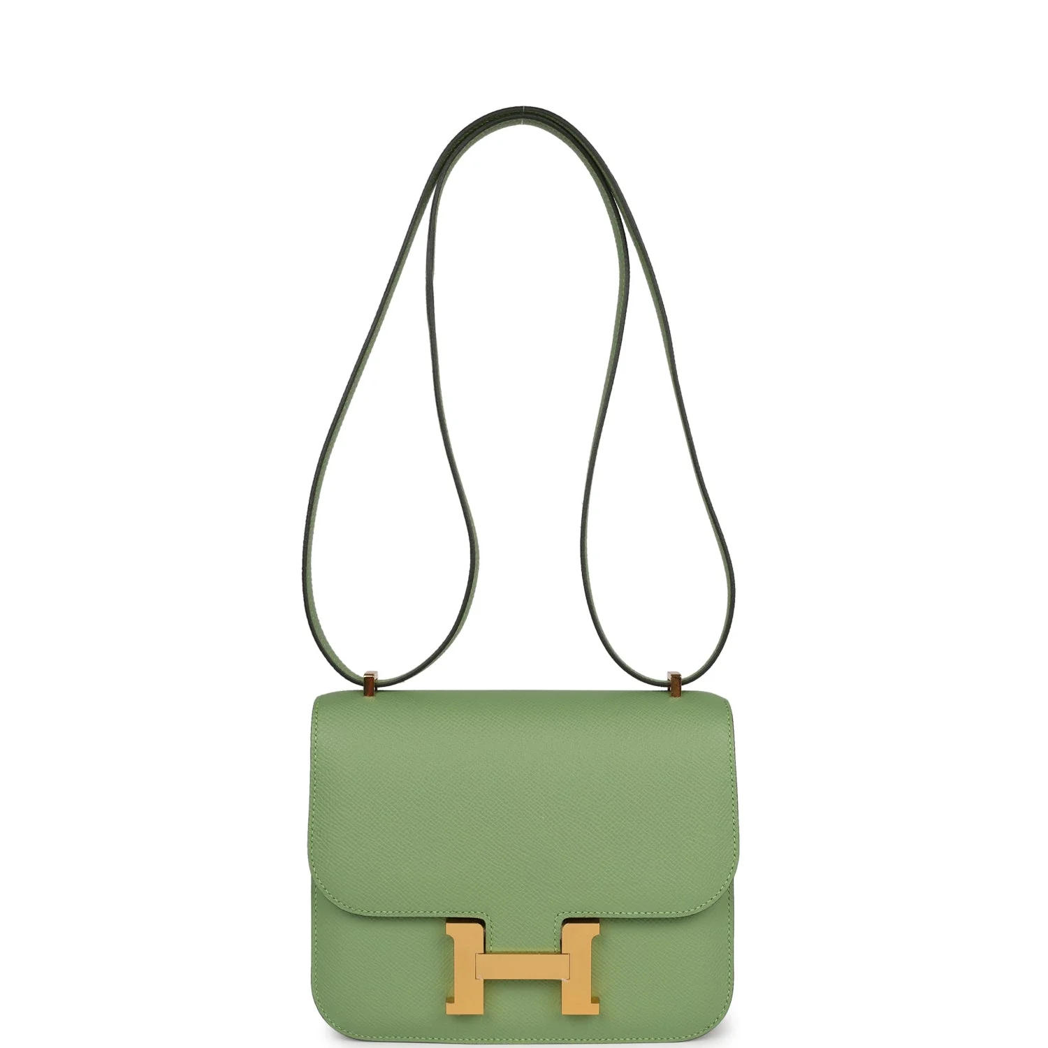 Hermes Constance 18 Vert Criquet Epsom Gold Hardware