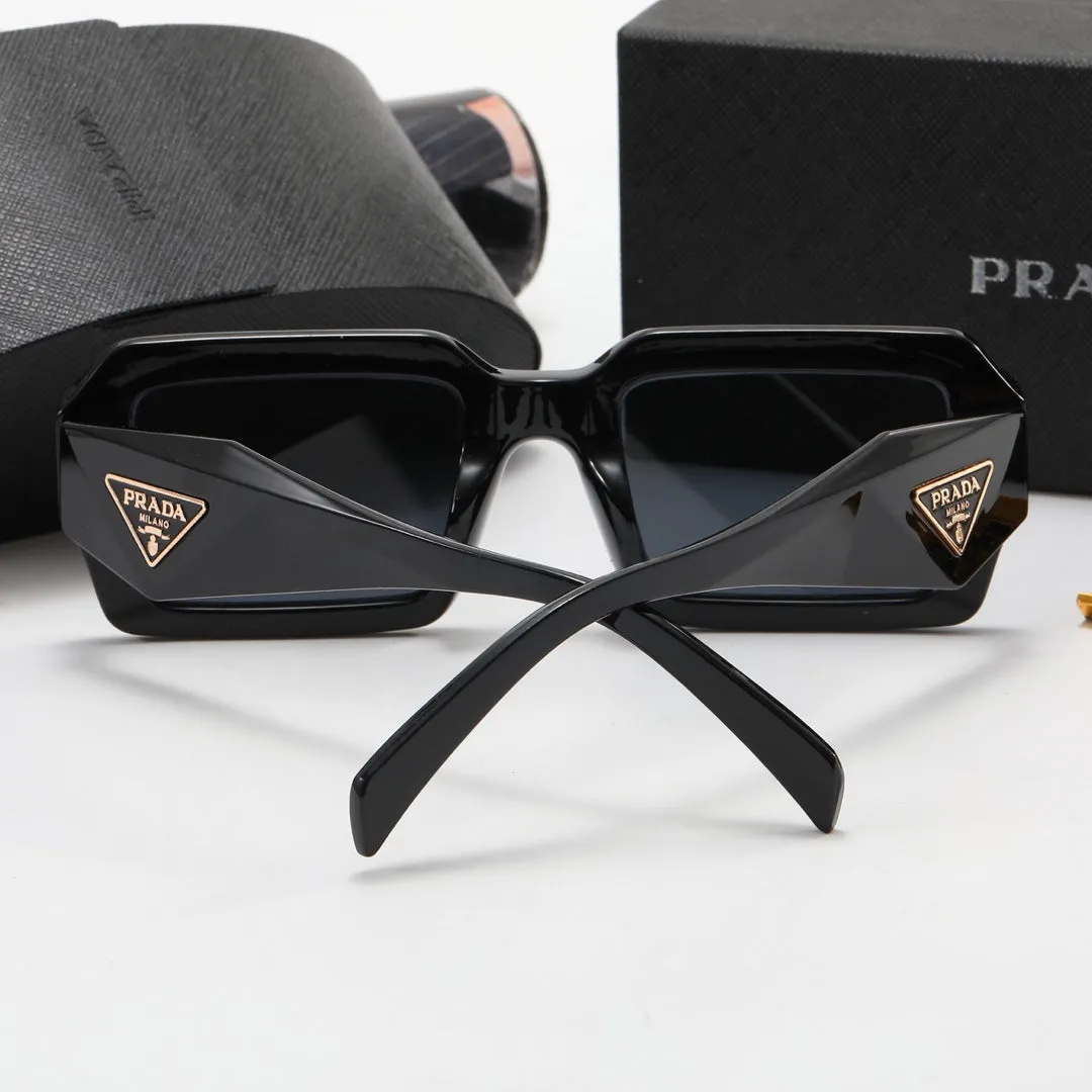 5-color fashion PRA triangle letter temple polarized sunglasses