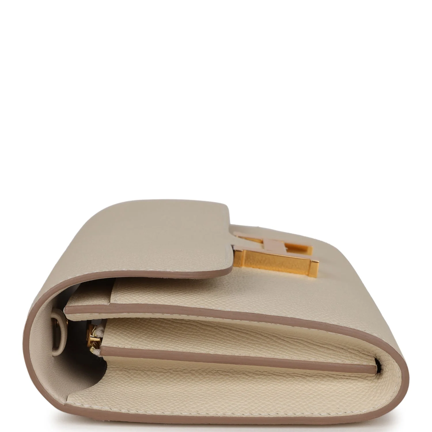 Hermes Constance To Go Wallet Craie Epsom Gold Hardware