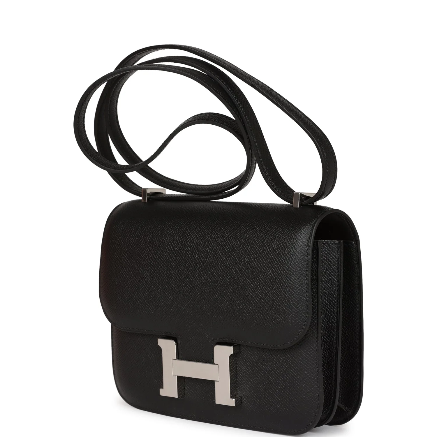 Hermes Constance 1-18 Black Epsom Palladium Hardware