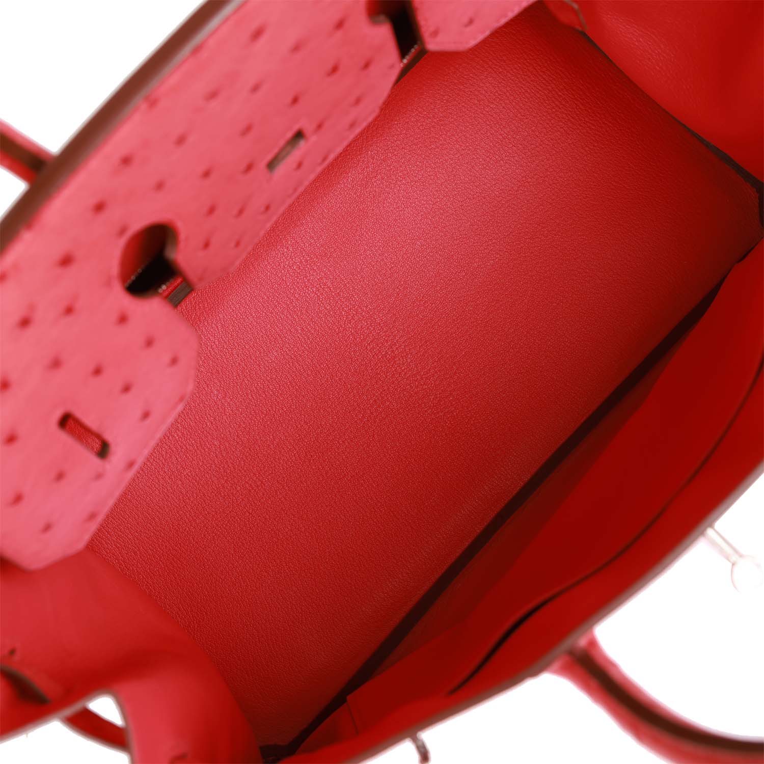 Pre-owned Hermes Birkin 35 Bougainvillea Ostrich Palladium Hardware