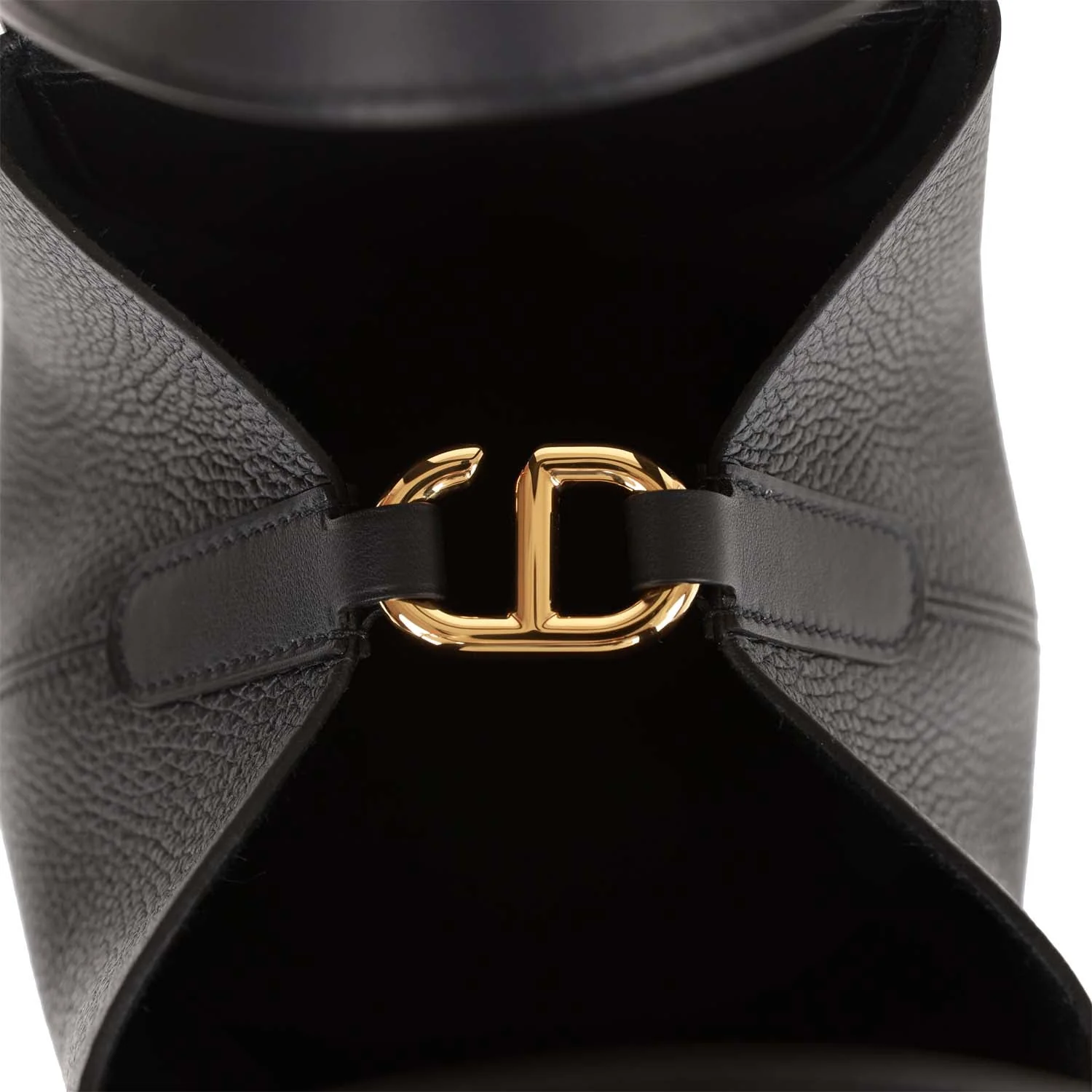 Hermes In-The-Loop 18 Black Clemence and Swift Gold Hardware