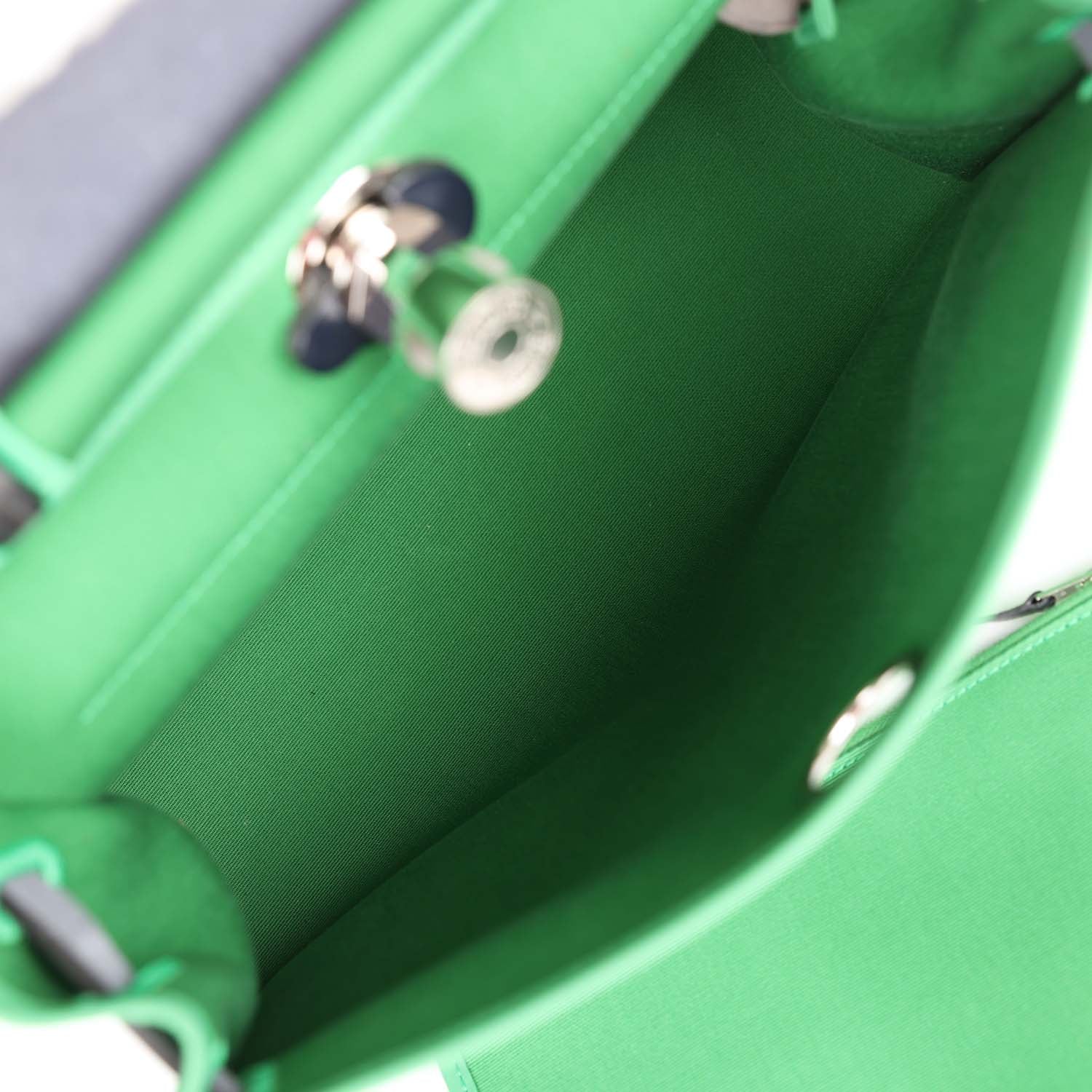 Hermes Herbag Zip PM 31 Bamboo Toile H/Bleu Indigo Vache Hunter Palladium Hardware