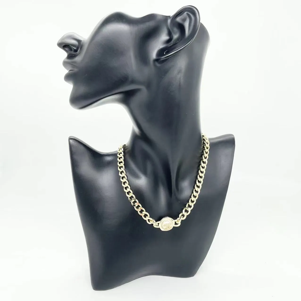 CHANEL Classic Choker with CC Crystal Pedant