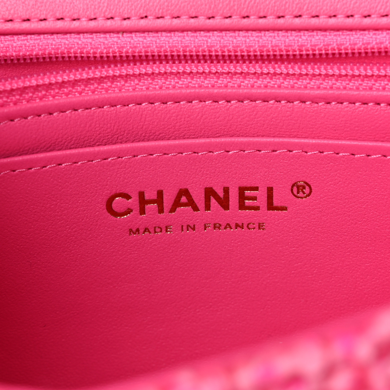 Wool Tweed Quilted Mini Rectangular Flap Dark Pink Fuchsia