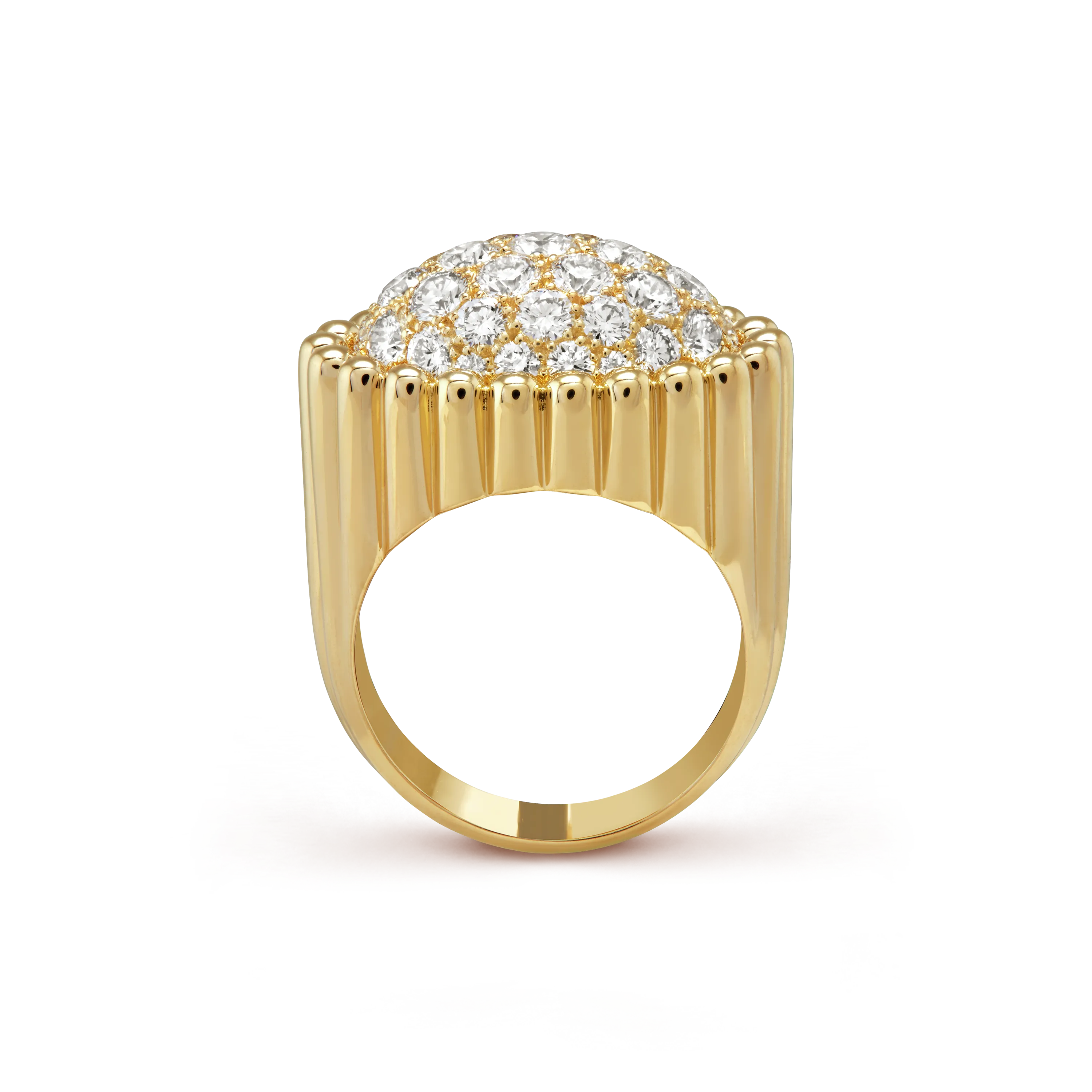 Perlée diamonds pavé ring