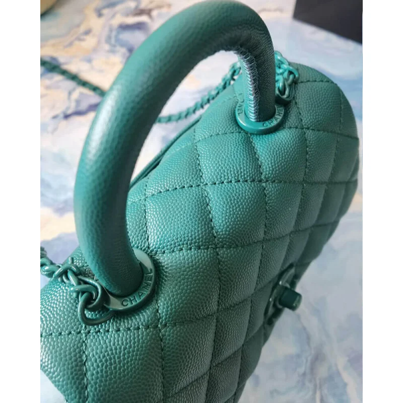 Chanel Mini Coco Handle Ultra Matte Bag In Grained Calfskin As2215