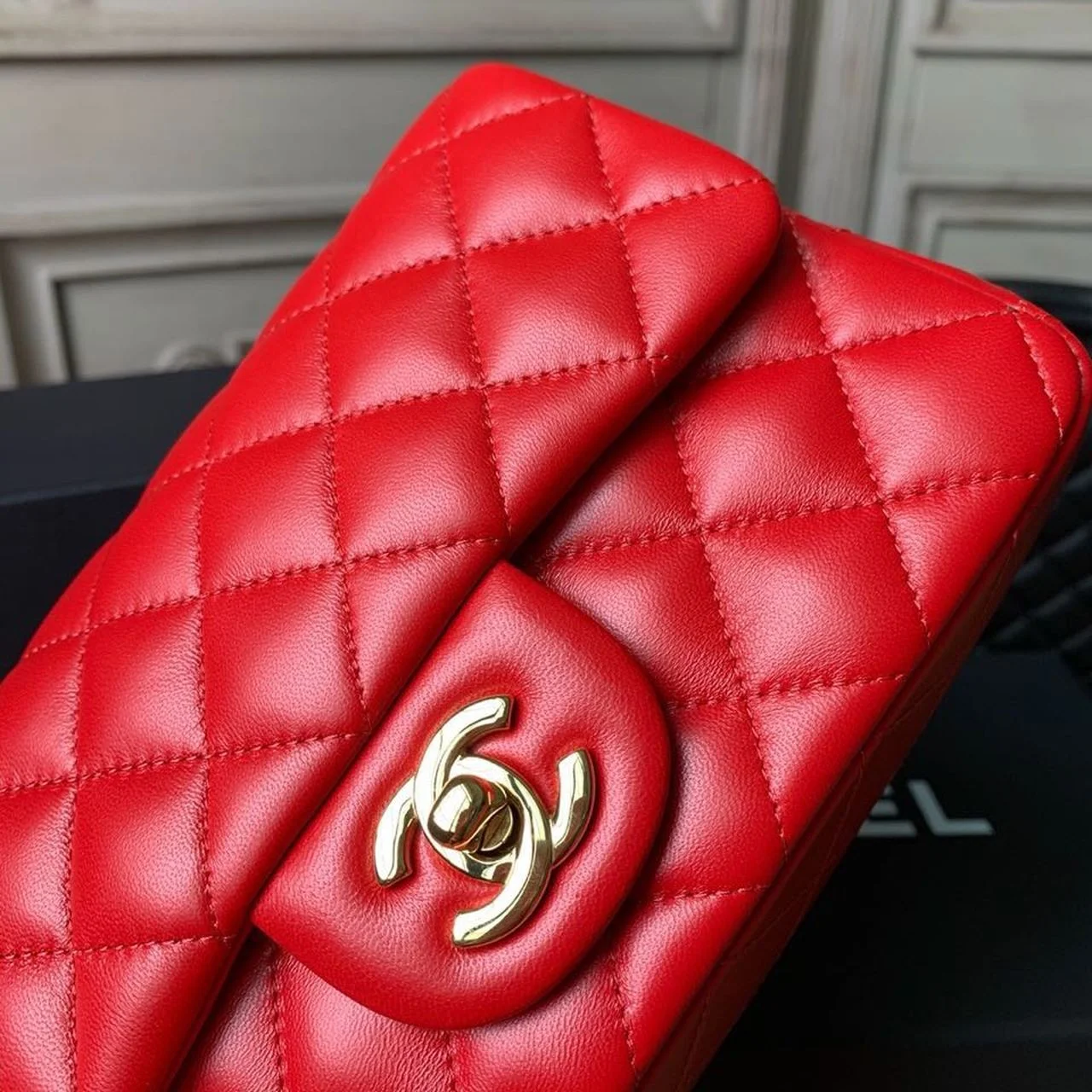 Chanel Mini Flap Bag Red For Women, Women’s Bags, Women’s Bag, Shoulder And Crossbody 7.8in/20cm A69900