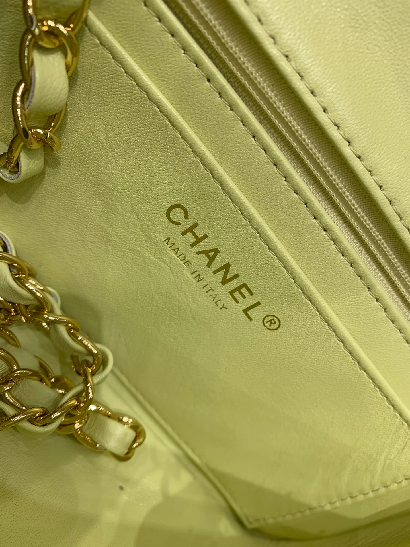 Chanel Mini Yellow Tweed Flap Bag For Women 20cm/7.5in