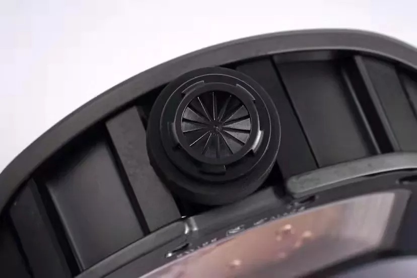 RM 52-01 Skull Golden Dial Black Bezel Black Rubber Strap JB Tourbillon