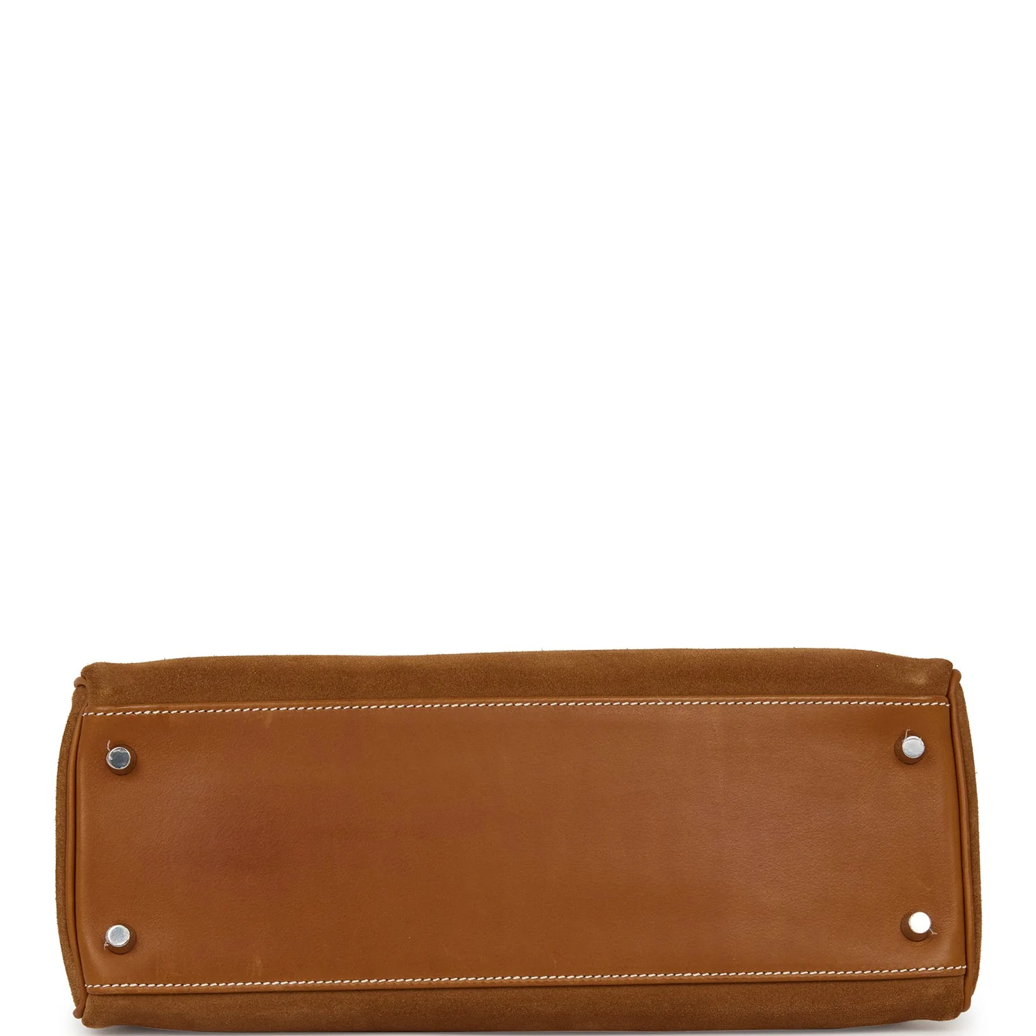 Pre-owned Hermes Grizzly Kelly Retourne 32 Fauve Au Galop Barenia Palladium Hardware