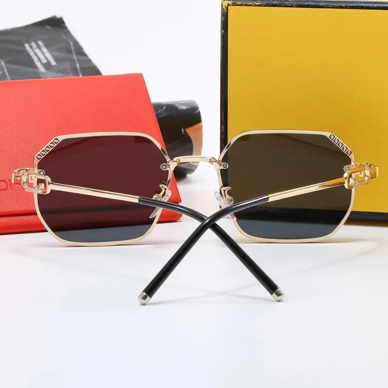 5-color fashionable FF letter polarized sunglasses