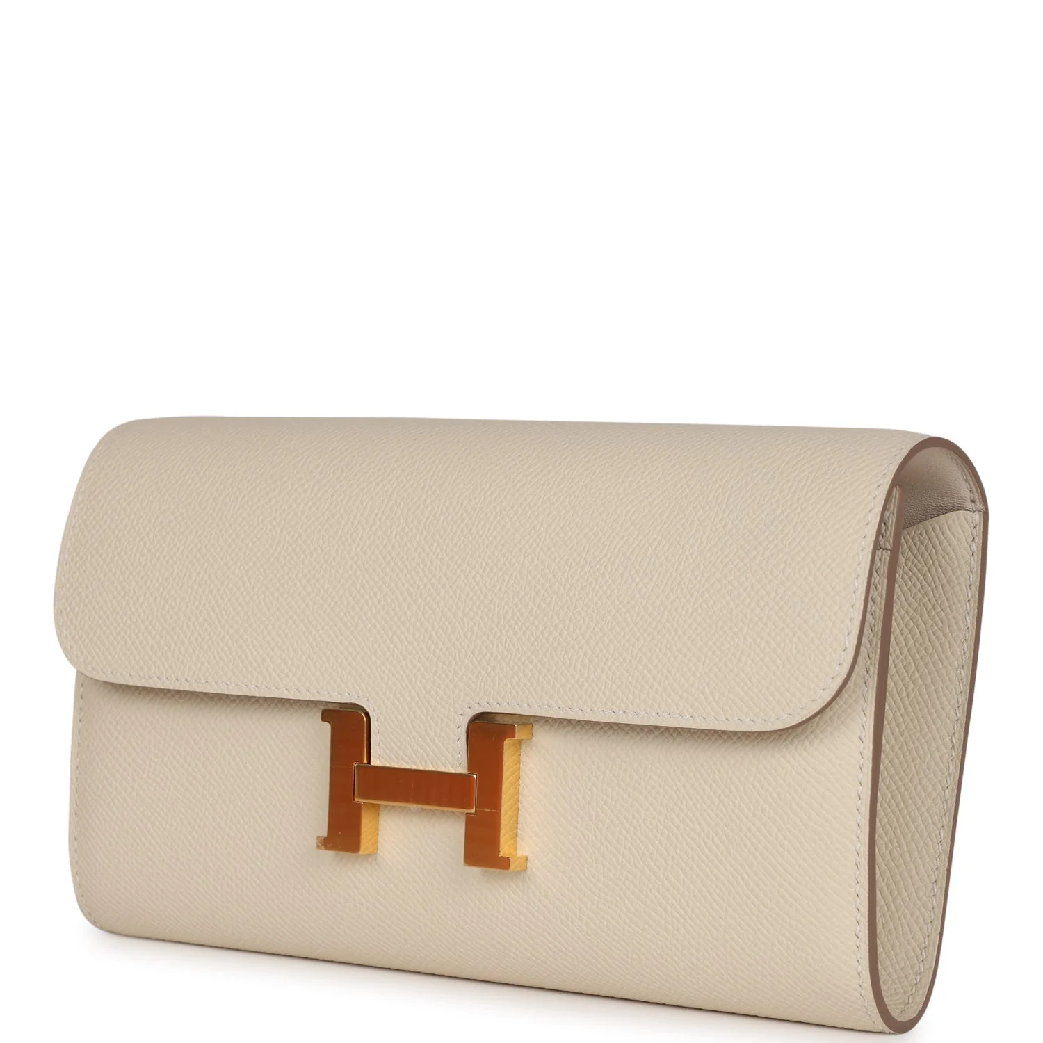 Hermes Constance To Go Wallet Craie Epsom Gold Hardware