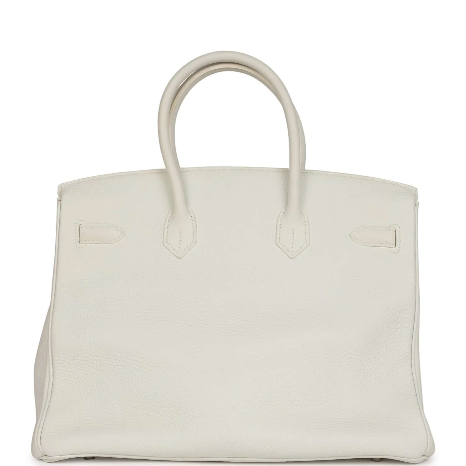 Pre-owned Hermes Birkin 35 White Togo Palladium Hardware
