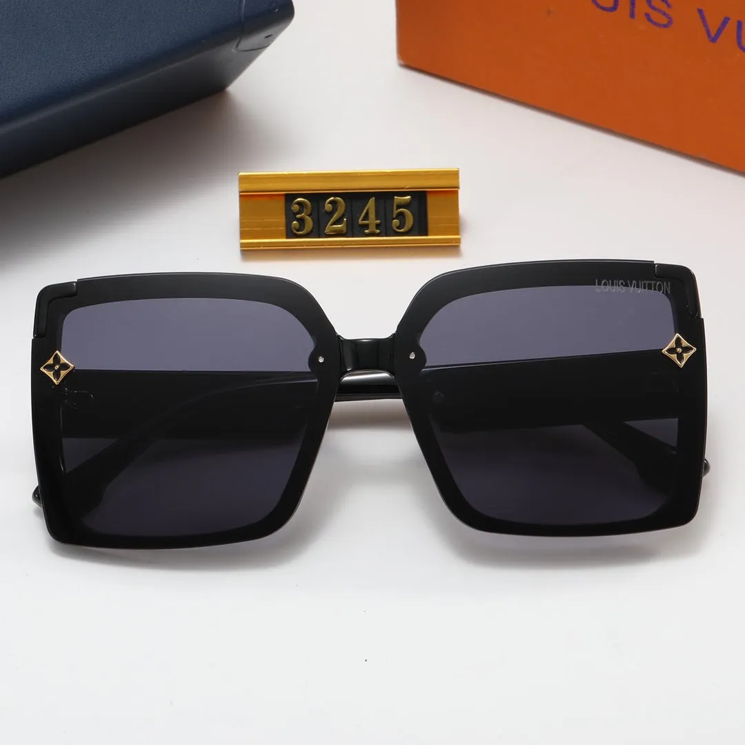 7 colors fashion four-leaf clover letter one-piece mirror leg polarized sunglasses