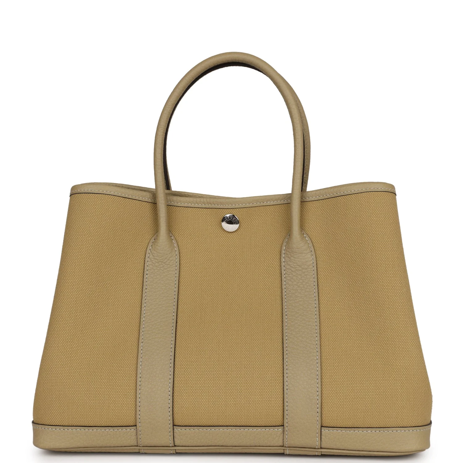 Hermes Garden Party 30 Poussiere Toile and Negonda Palladium Hardware