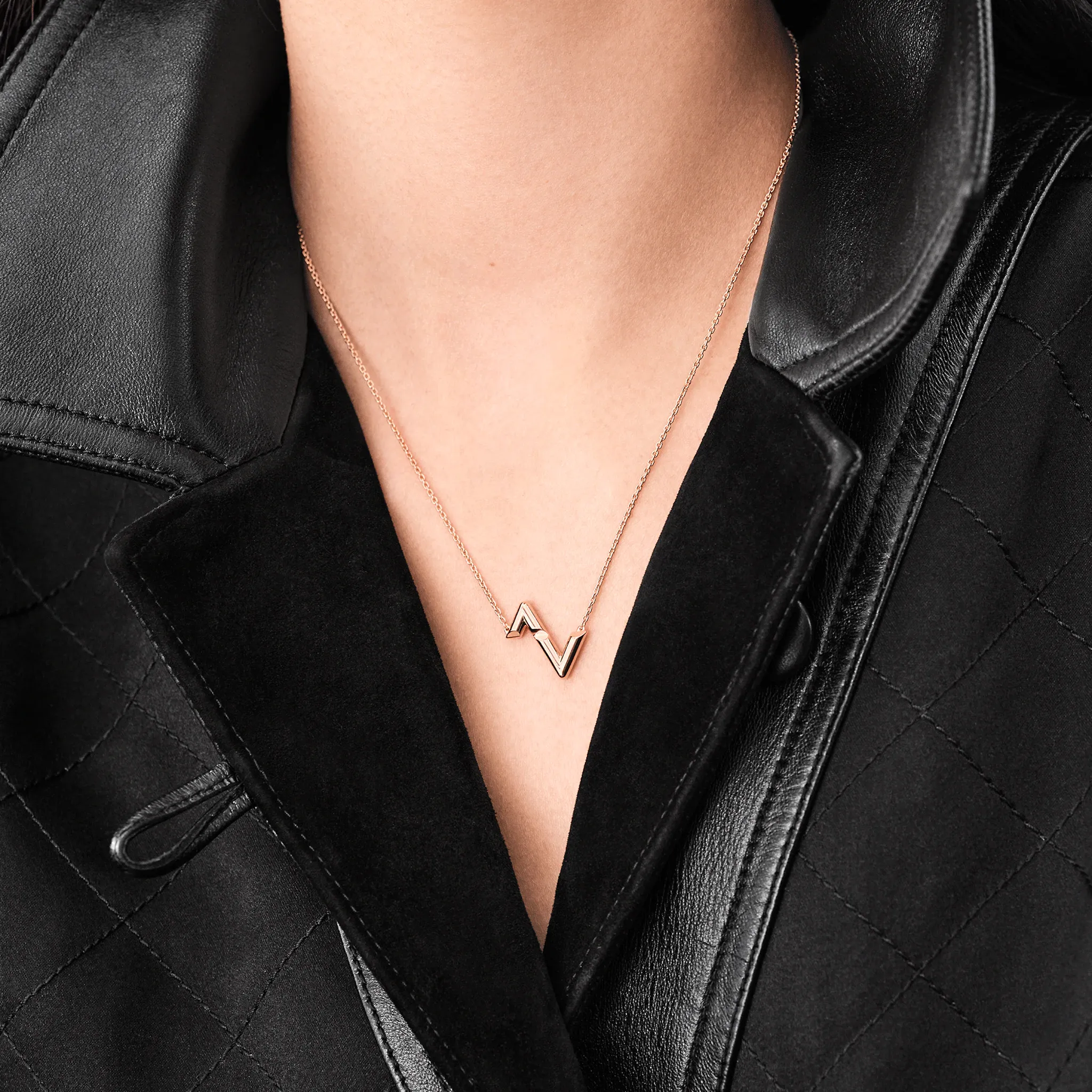 Louis Volt Upside Down Rose Gold Pendant