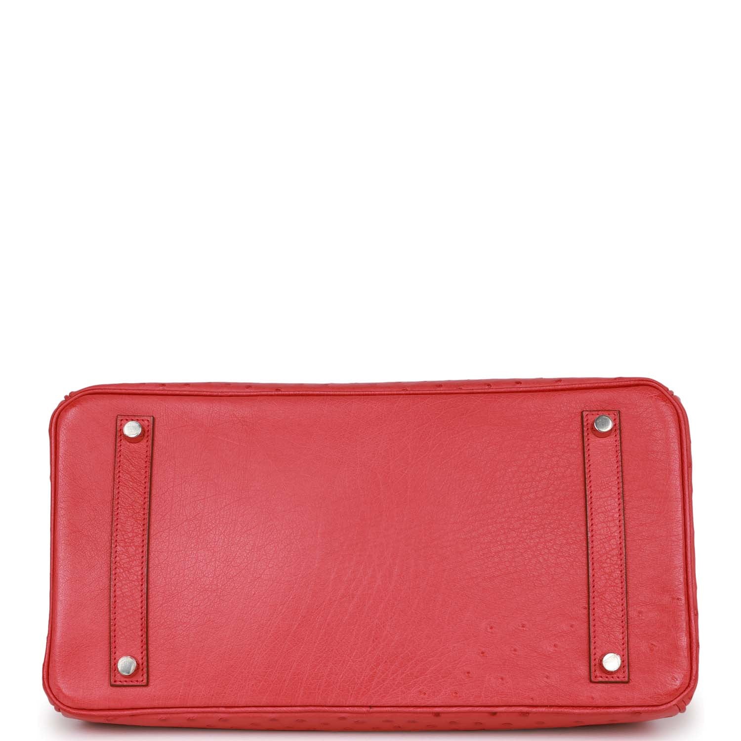 Pre-owned Hermes Birkin 35 Bougainvillea Ostrich Palladium Hardware