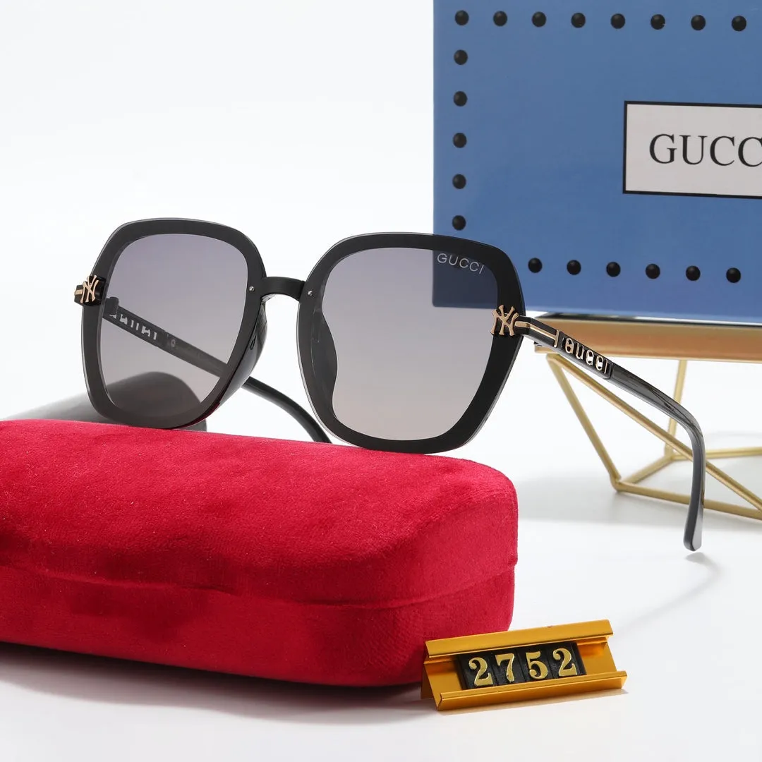 5 Colors Fashion Oval Hollow Double G Polarized Sunglasses