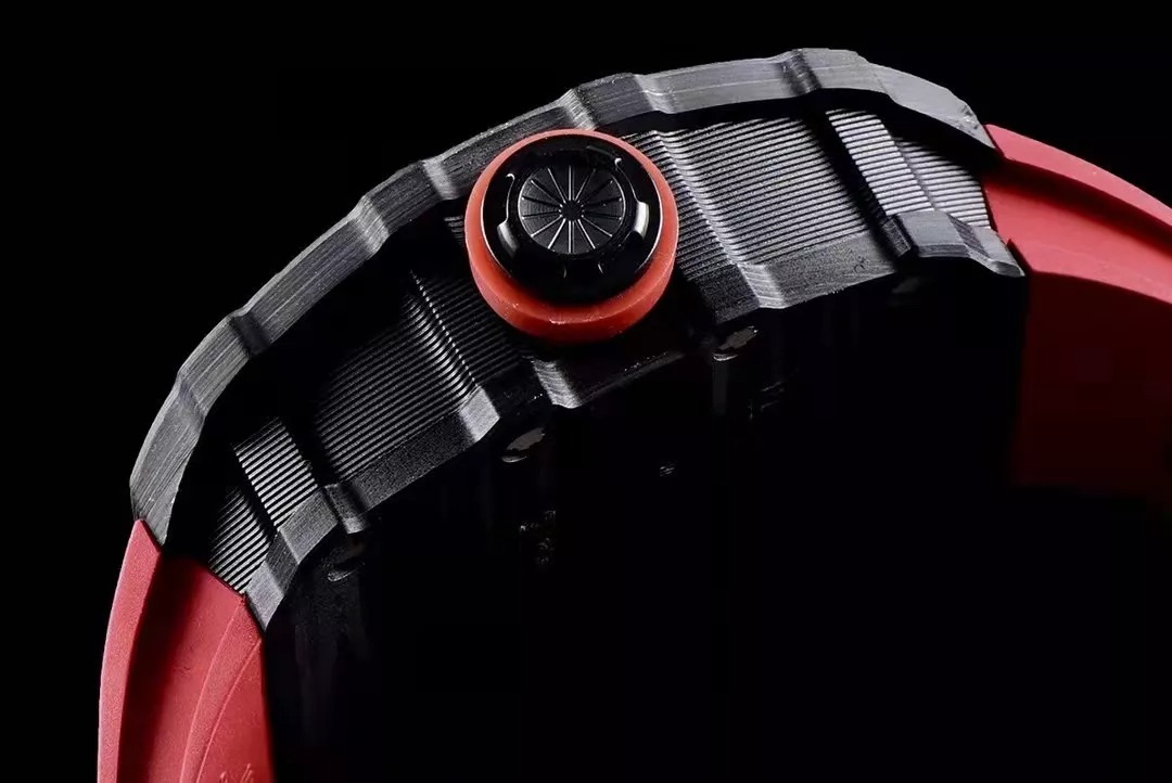 RM 35-01 Black Bezel Red Markers Red Rubber Strap KV RUML3