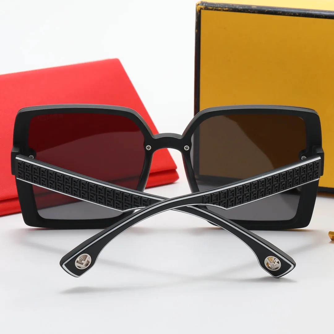 4 color fashion double F frame polarized sunglasses