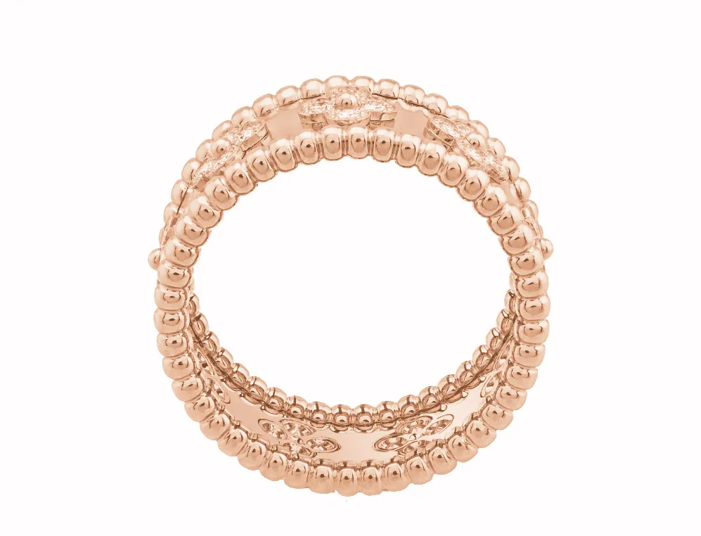 Perlée clovers ring