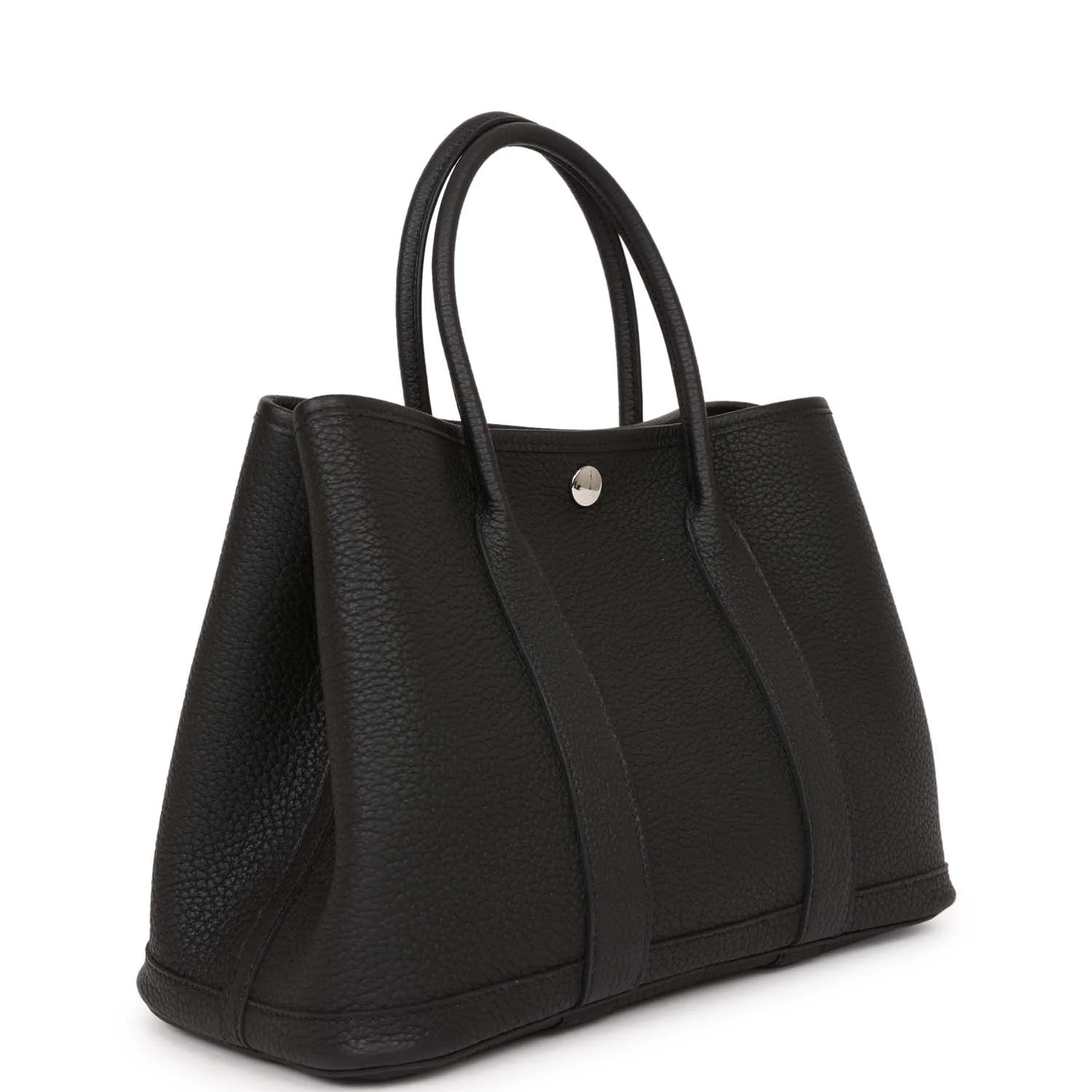 Hermes Garden Party 30 Black Negonda Palladium Hardware