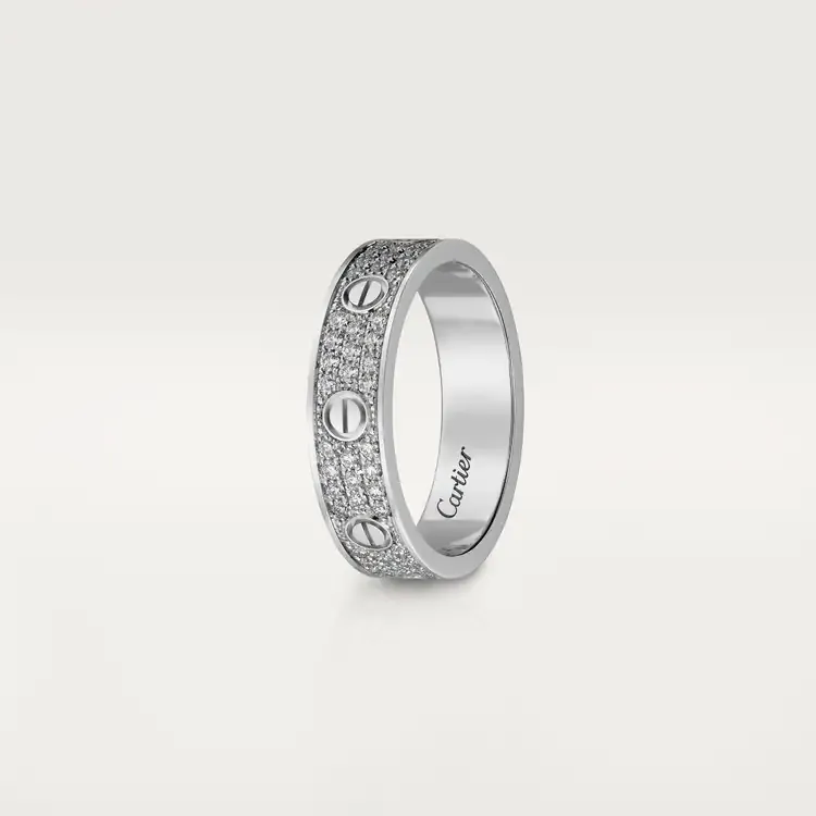 LOVE WEDDING BAND, DIAMOND-PAVED