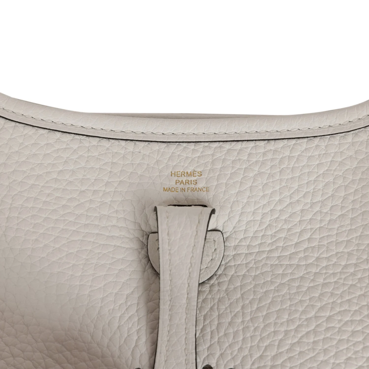 Hermes Evelyne TPM New White Clemence Gold Hardware