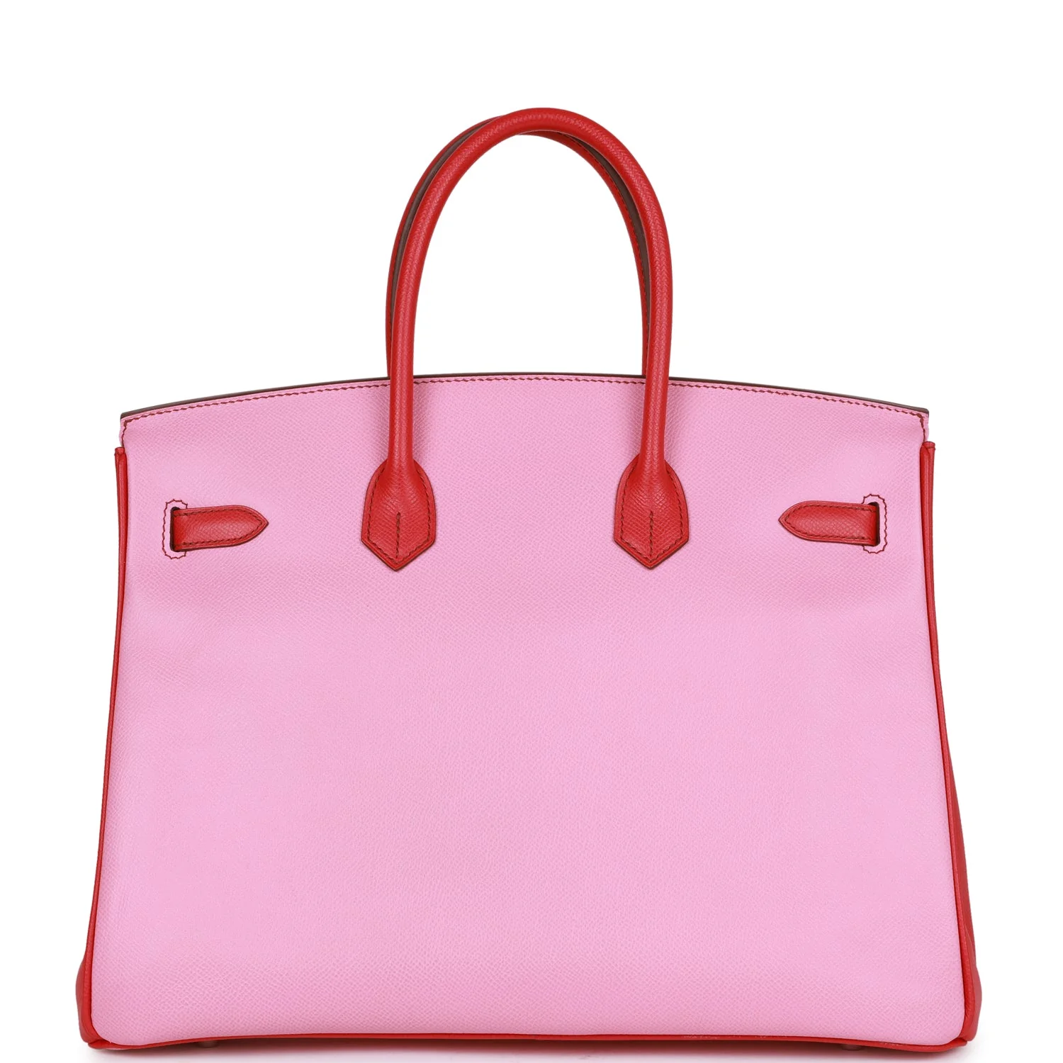 Pre-owned Hermes Special Order (HSS) Birkin 35 Bubblegum and Bougainvillea Epsom Palladium Hardware