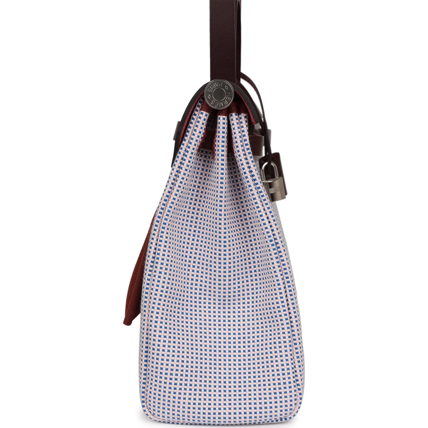 Hermes Herbag Zip Pm 31 Rouge Sellier Vache Hunter Mauve, Bleu Bill, Rouge Sellier, & Ecru Criss Viking Toile Palladium Hardware