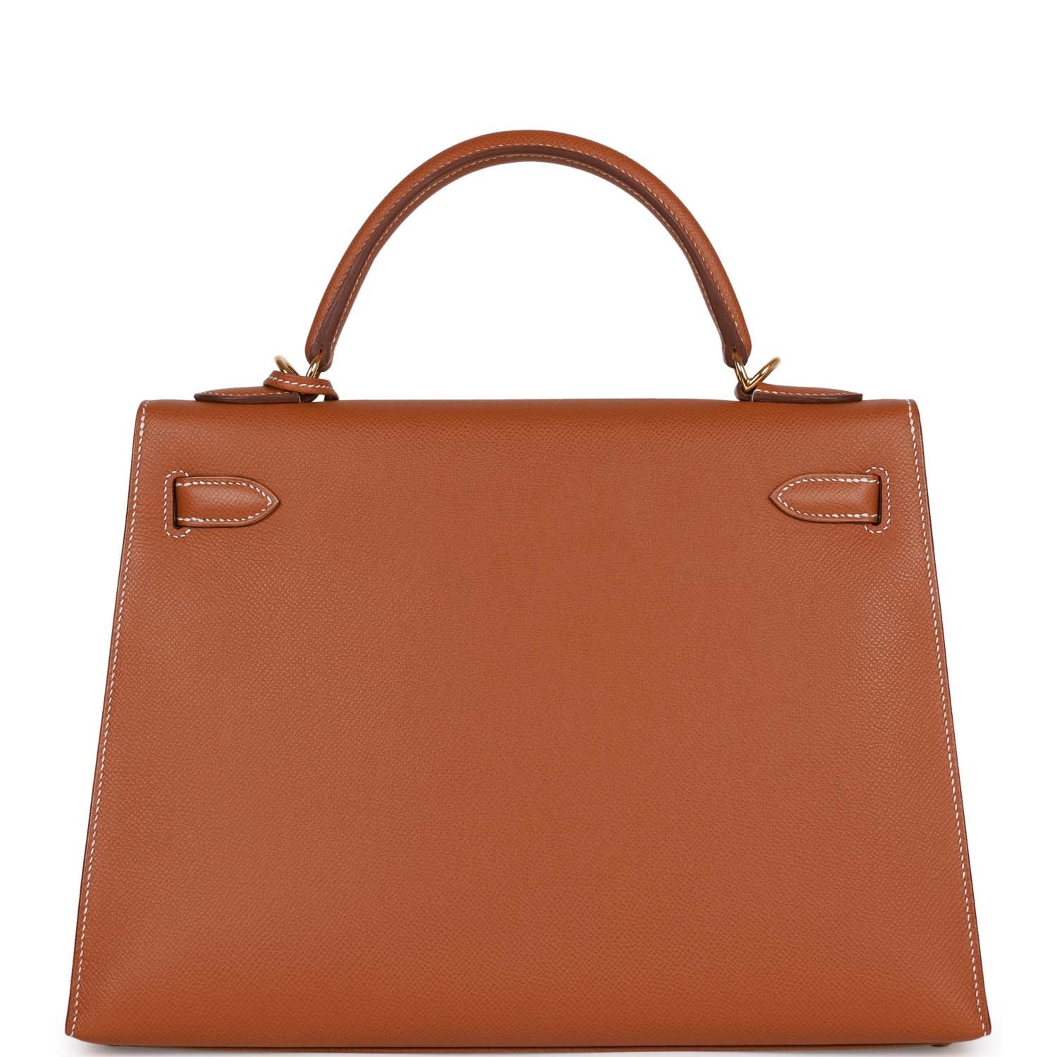 Hermes Kelly Sellier 32 Gold Epsom Gold Hardware