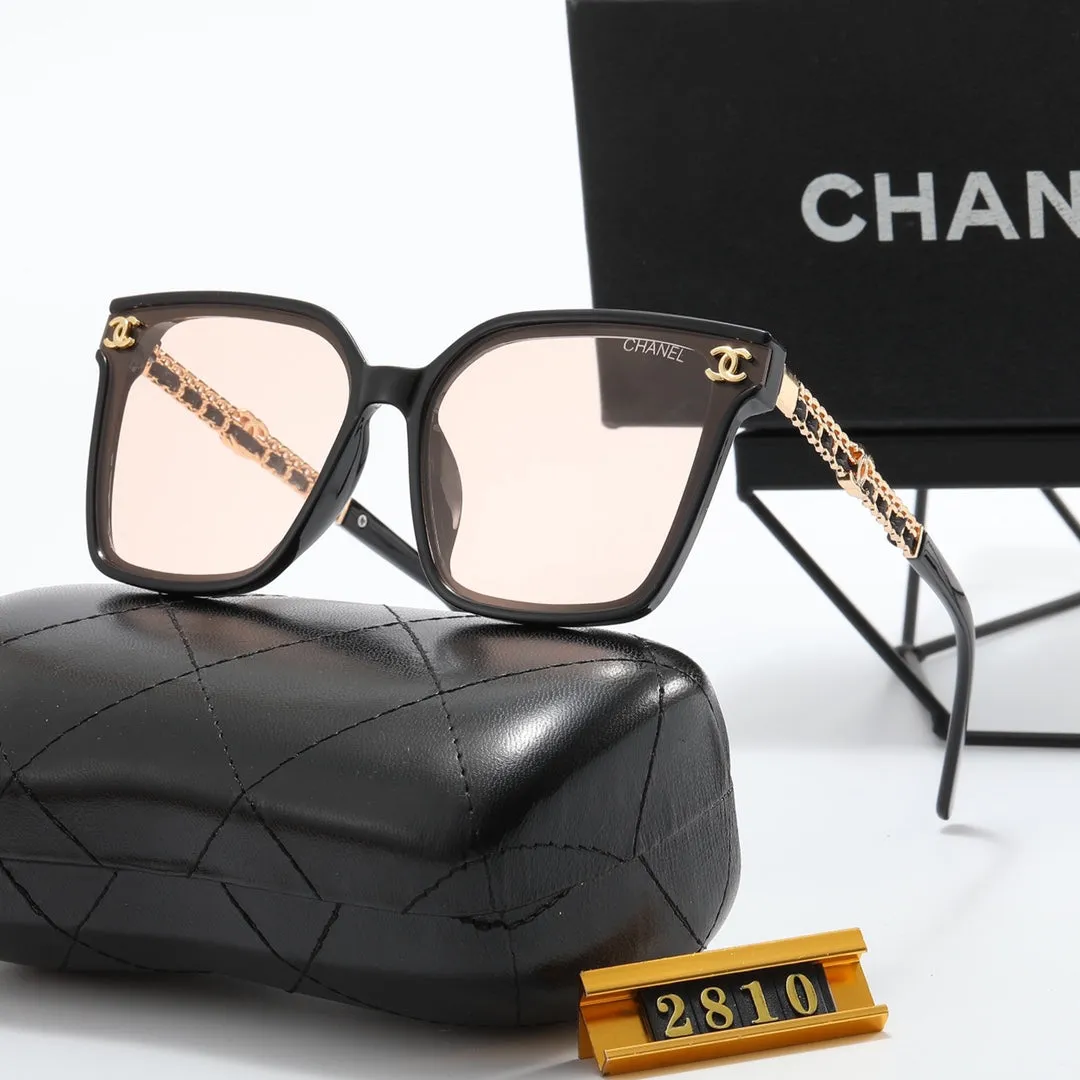 8-Color Fashion Double C Frame Mirror Temple Polarized Sunglasses