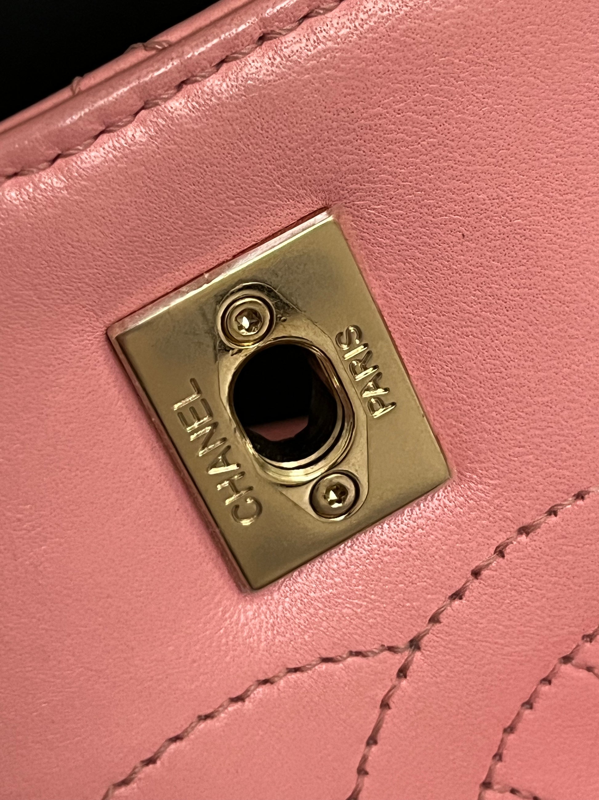 CHANEL TRENDY SMALL BABY PINK LAMBSKIN GHW