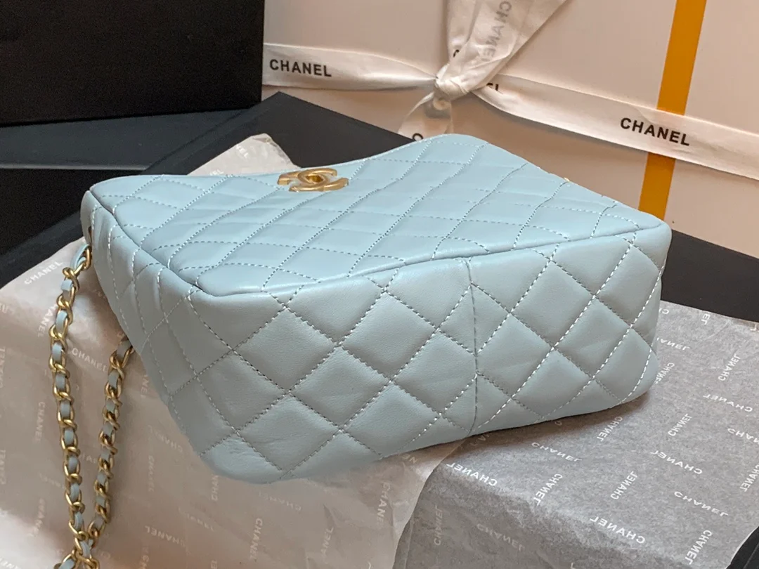 Chanel Hobo Handbag Light Blue Bag For Women 16cm/6in